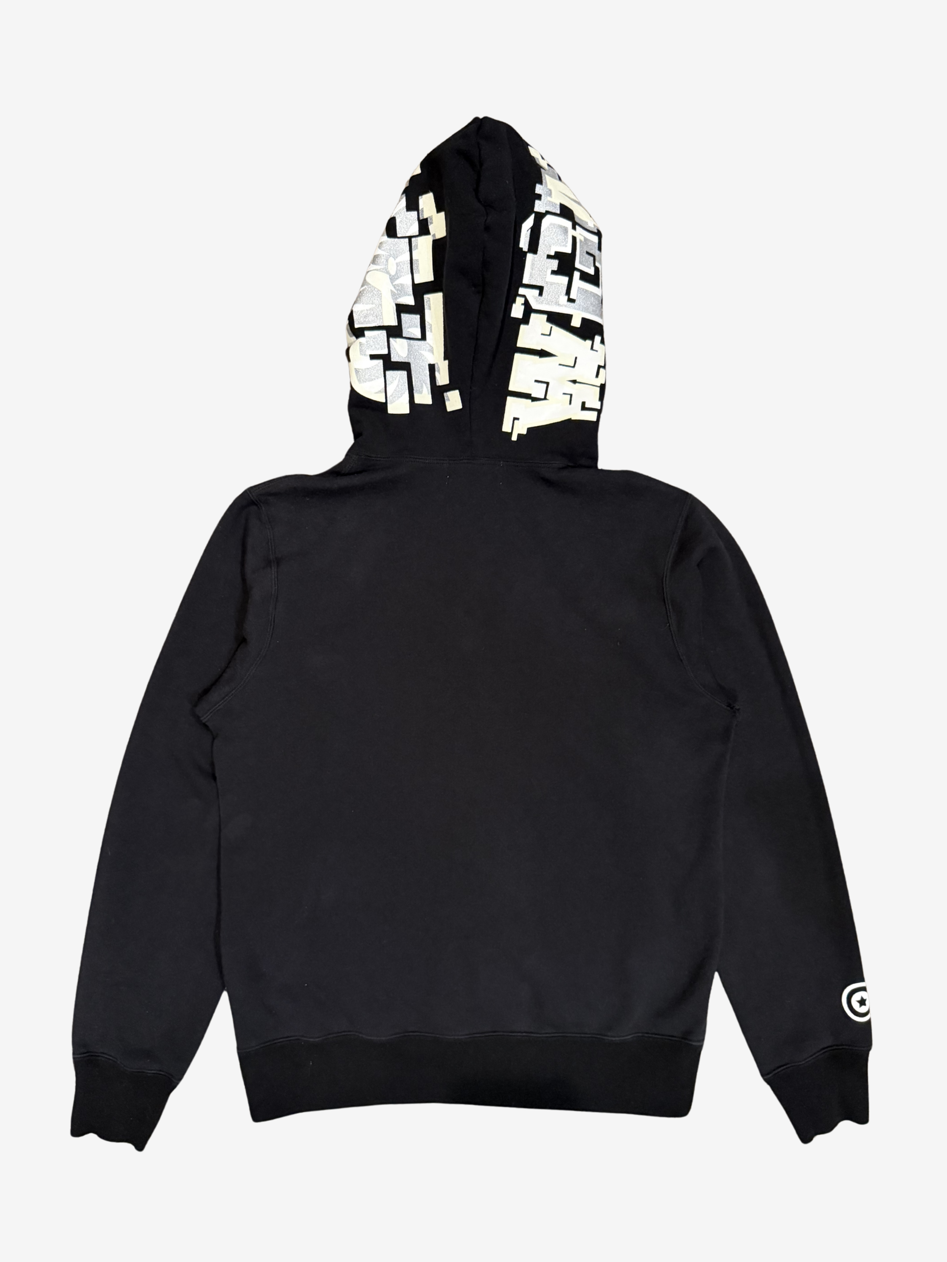 Black Glow In The Dark Digital Camo Full Zip Up Shark Hoodie
