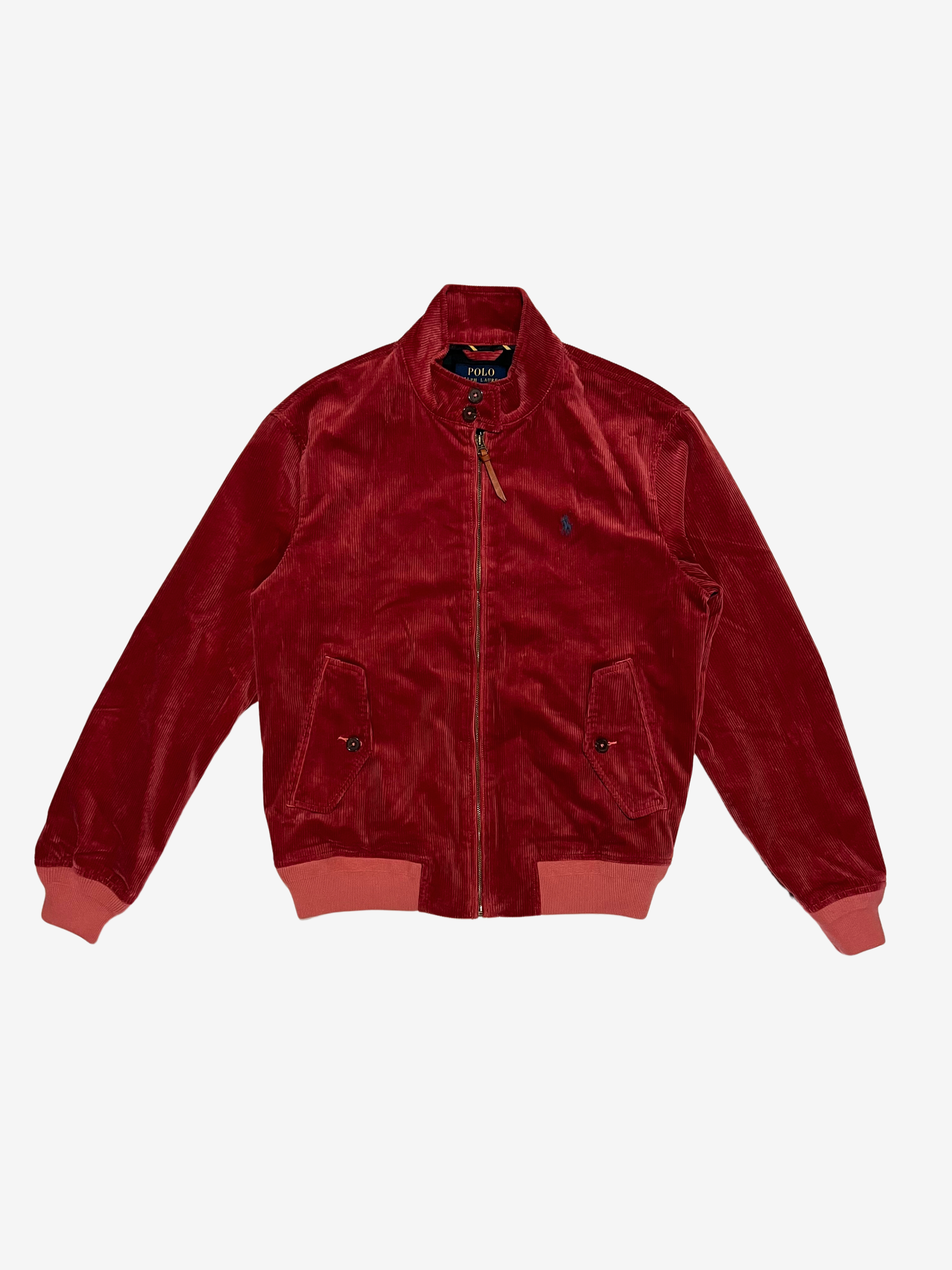 Burgundy Corduroy Bomber Jacket