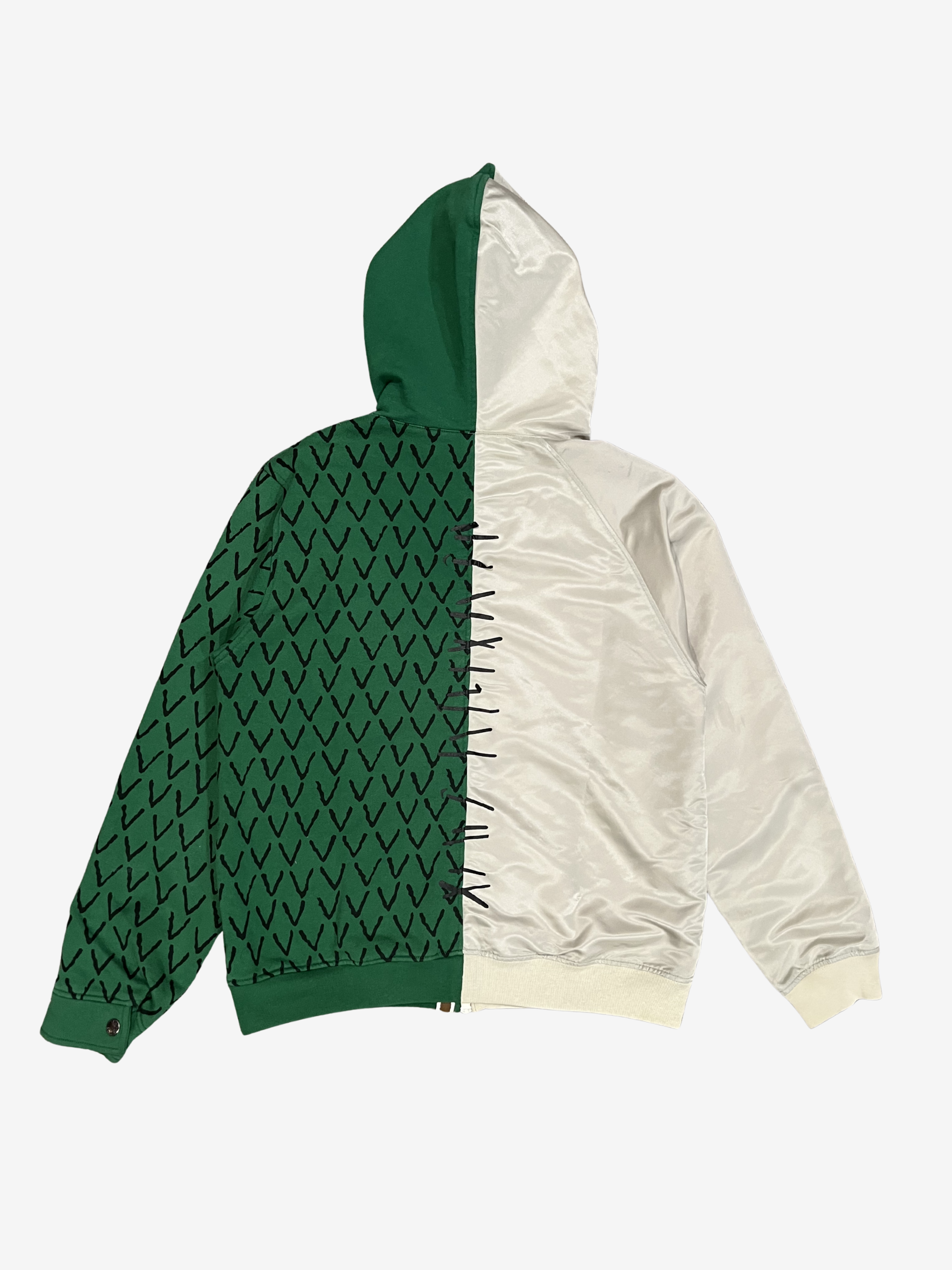 x Ambush Gray/Green Half Jacket Full Zip Up Shark Hoodie