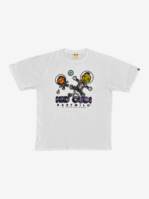 x Kid Cudi White Moon Man College Logo T-Shirt