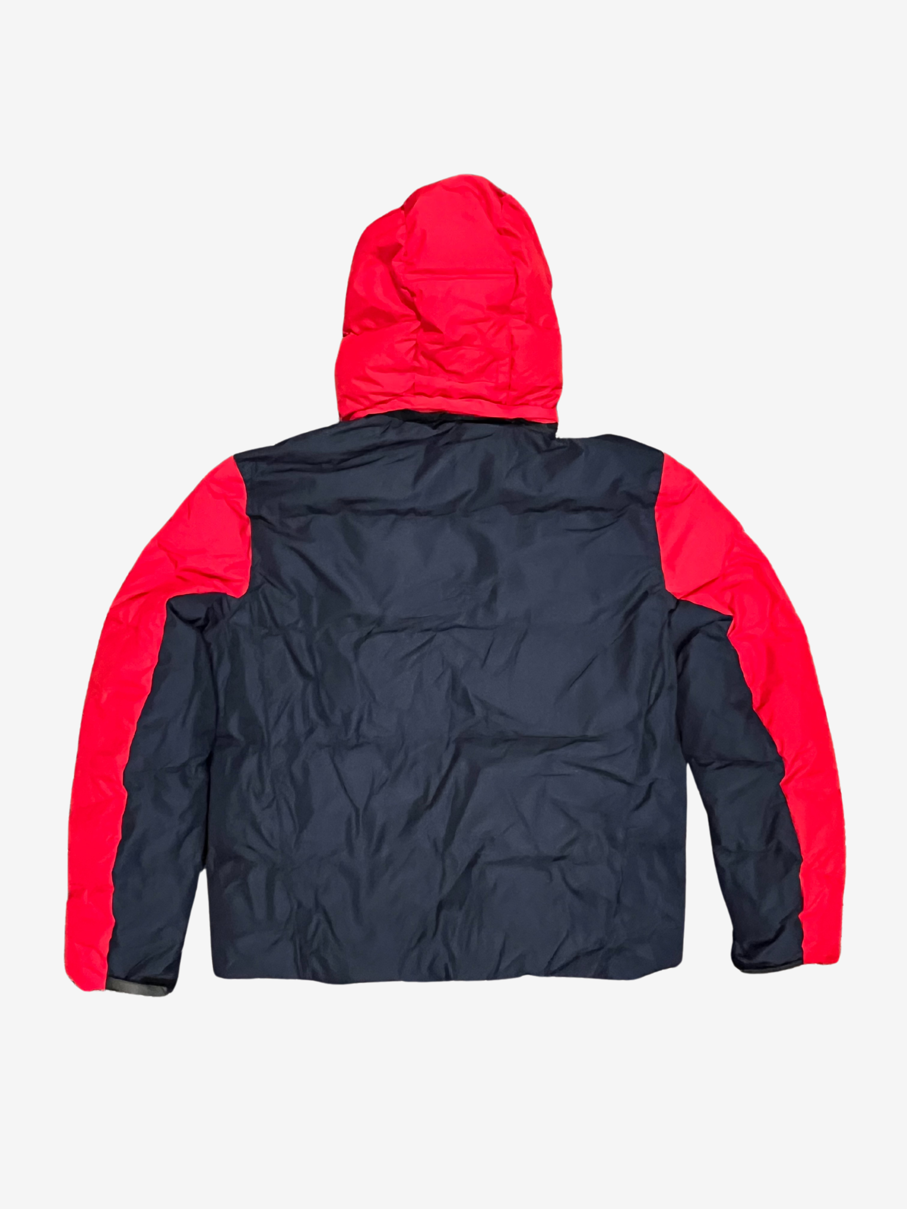 Navy Red Big Pony Puffer Jacket