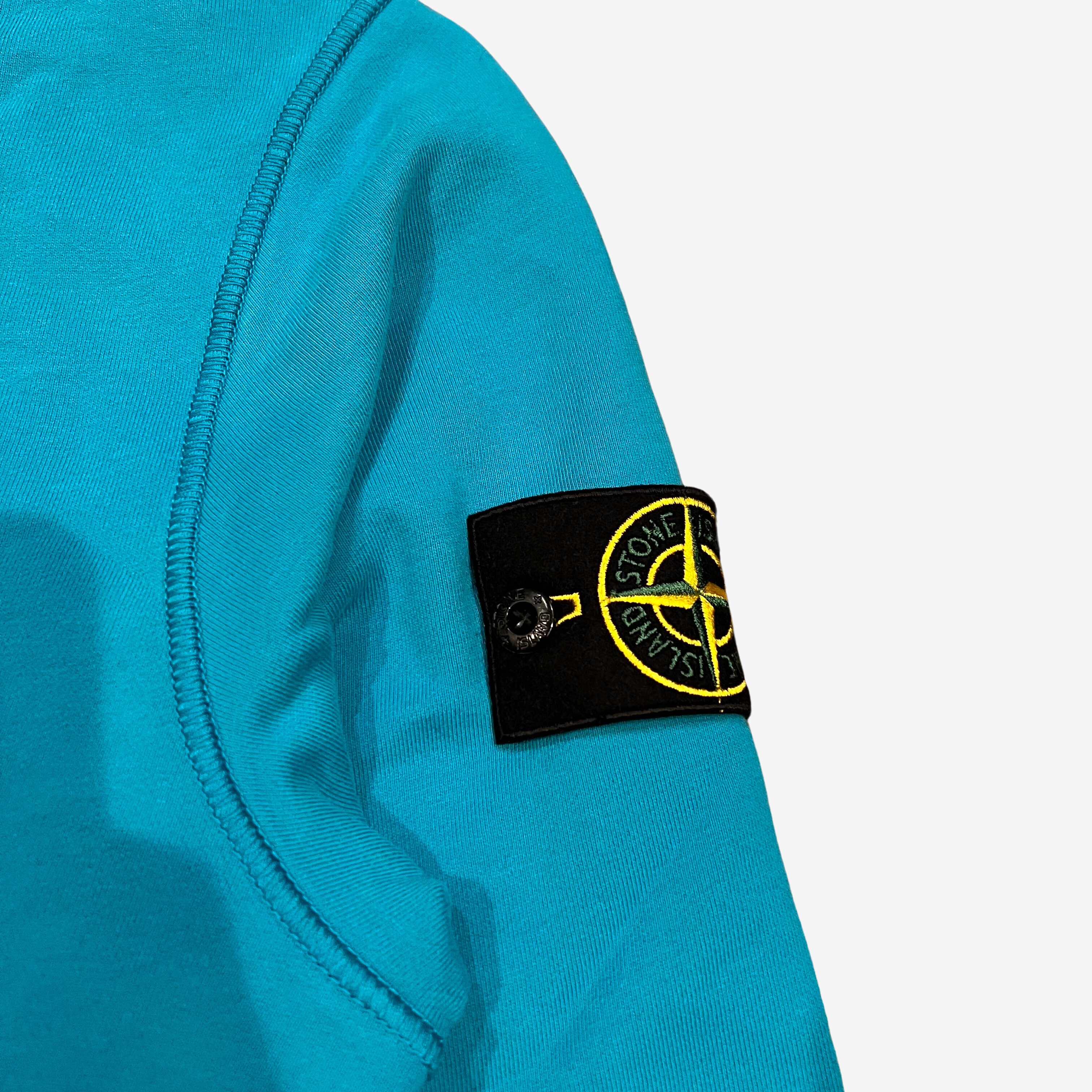 Stone Island Aqua Blue Bermuda Hoodie 4