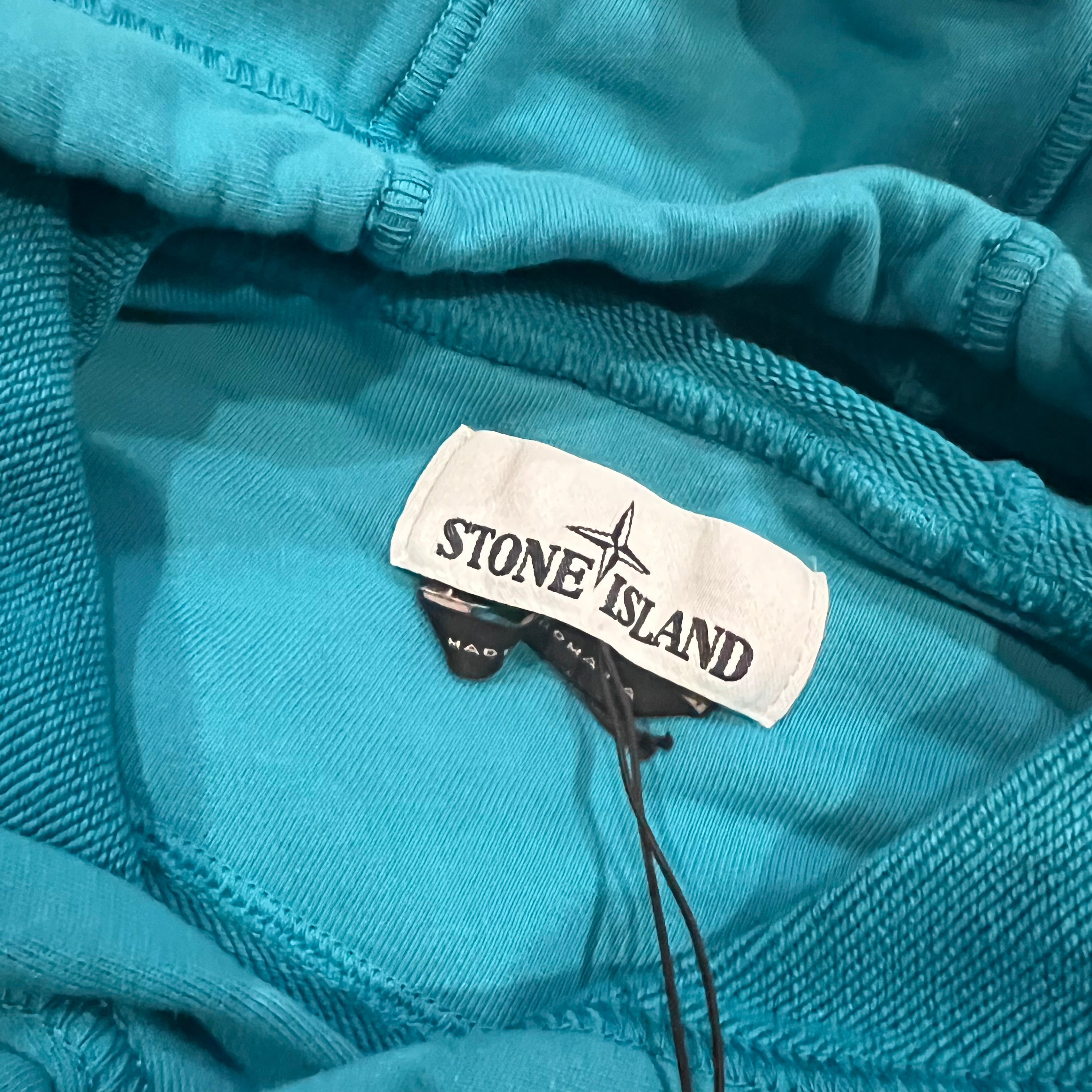 Stone Island Aqua Blue Bermuda Hoodie 5