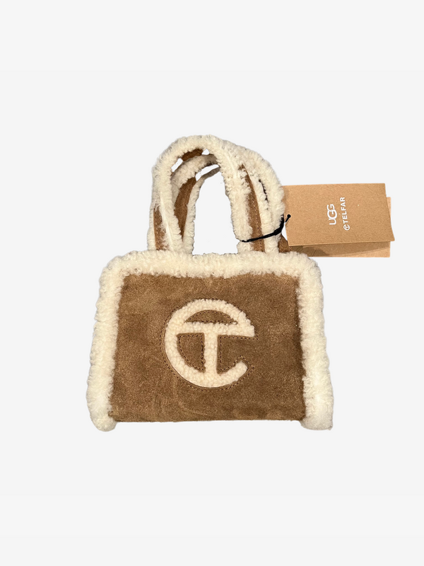Telfar x UGG Shopping Bag Small Chestnut Shearling