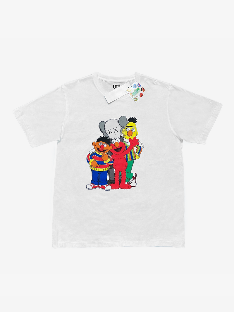 Uniqlo x Kaws x Sesame Street White Group T-Shirt