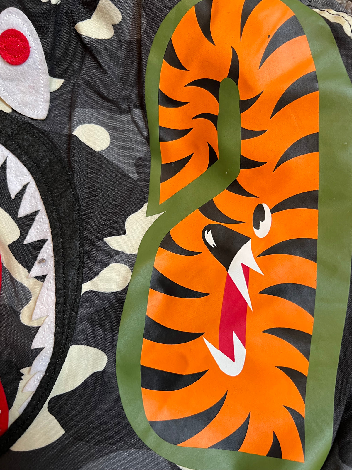 BAPE Black City Camo Tiger Shark Windbreaker 6