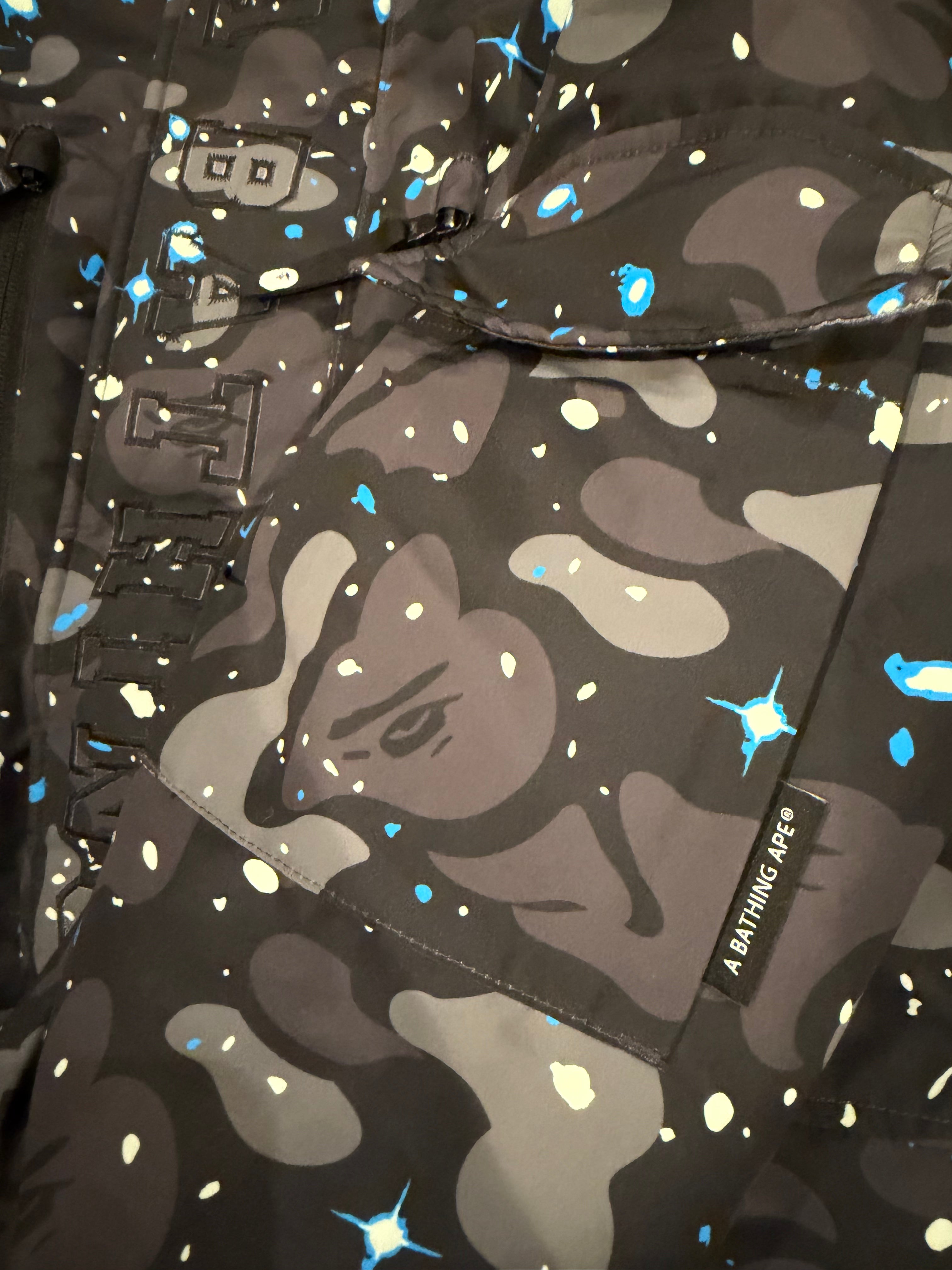BAPE Black Galaxy Puffer Down Jacket size L inner tag