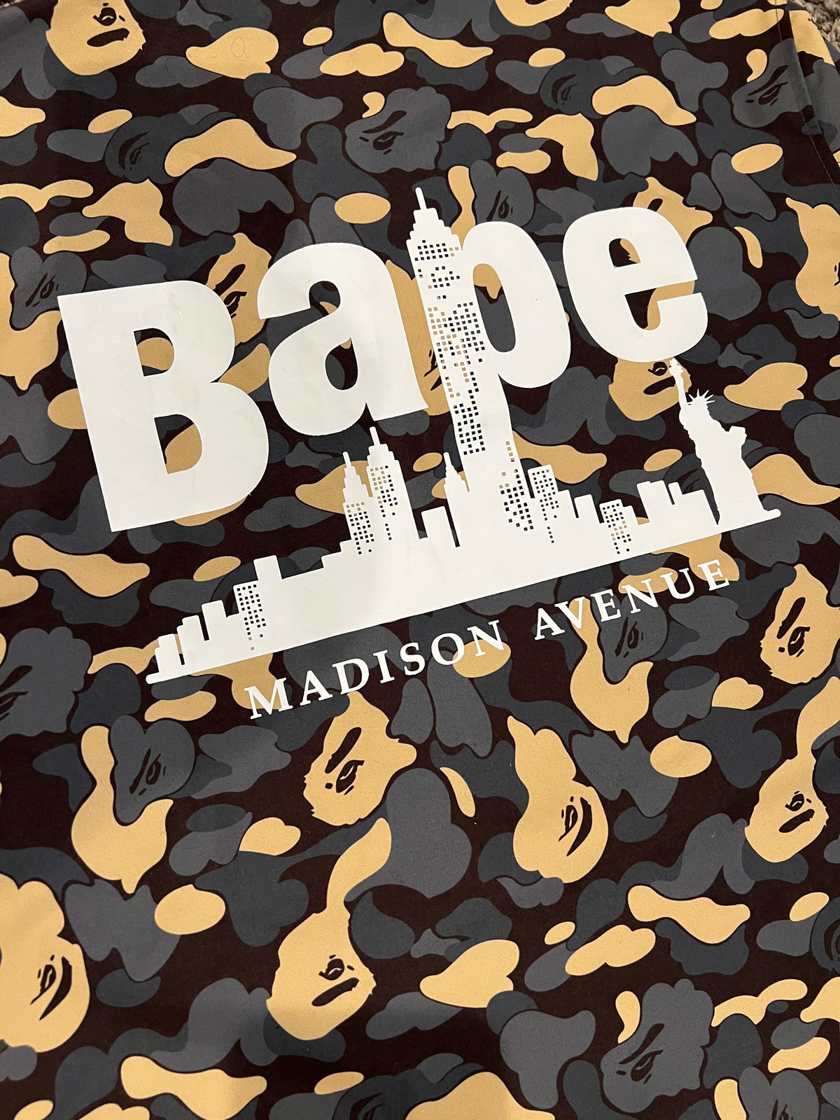 BAPE Black/Gold 2024 NYC Madison Store Exclusive Camo Coach Jacket 4