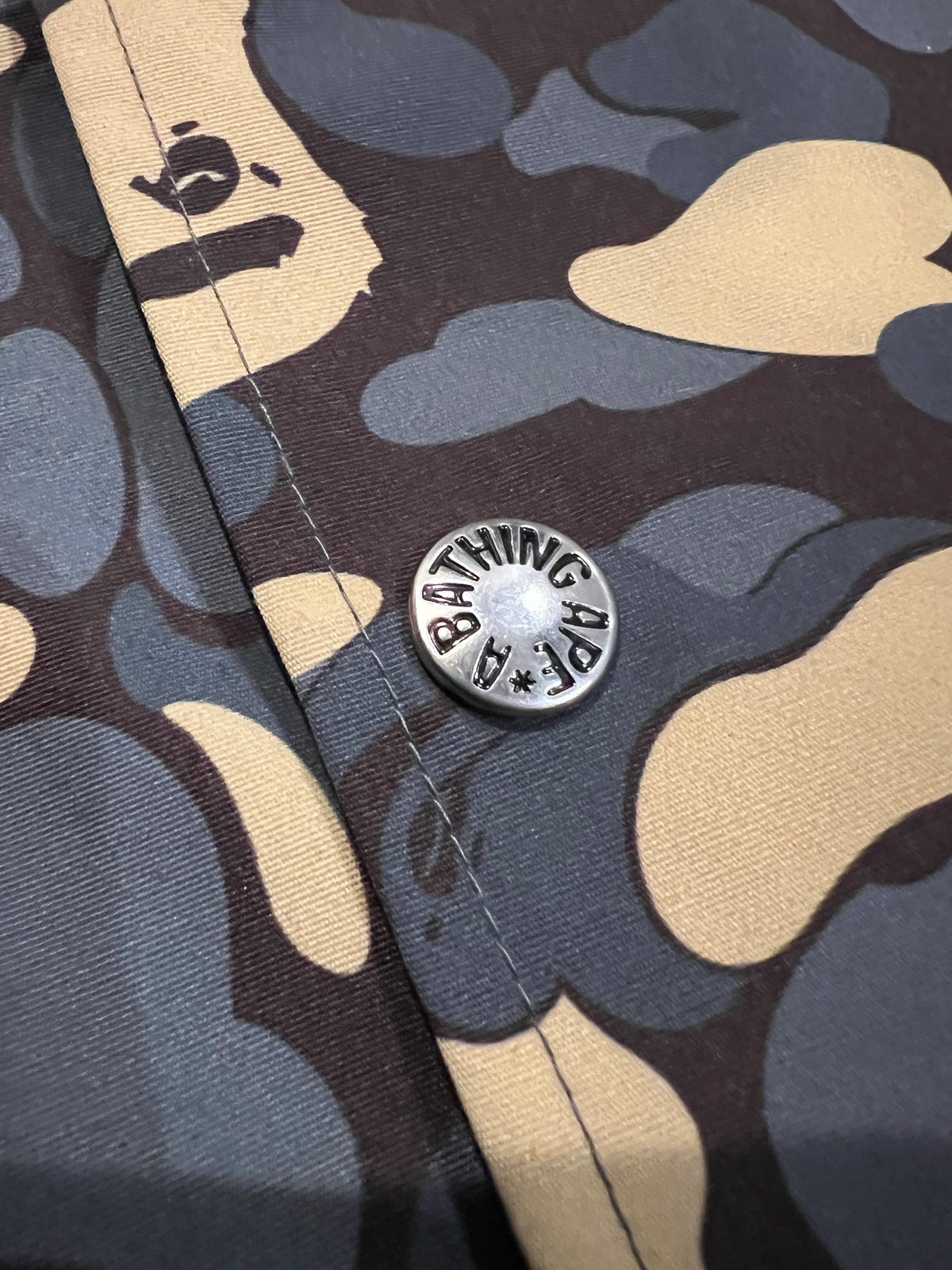 BAPE Black/Gold 2024 NYC Madison Store Exclusive Camo Coach Jacket 5