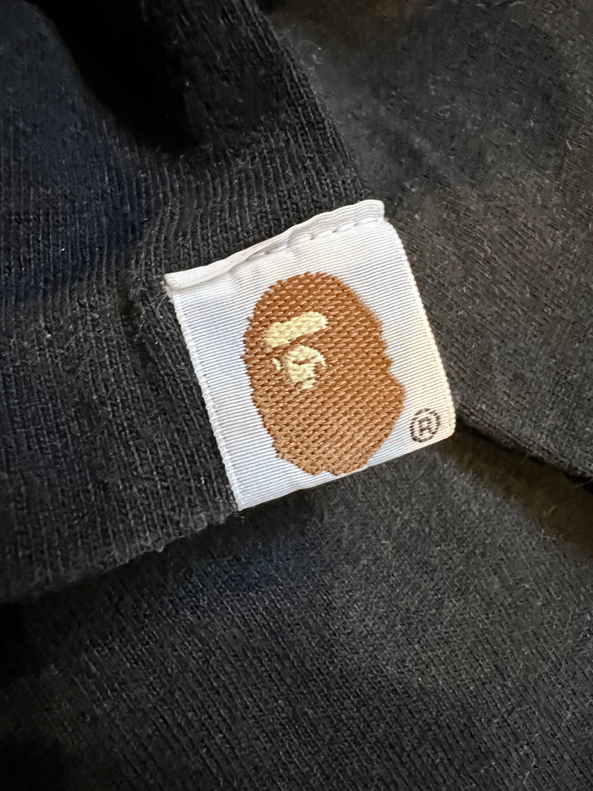 BAPE Black Psyche Camo Ape Head College Logo T-Shirt 6