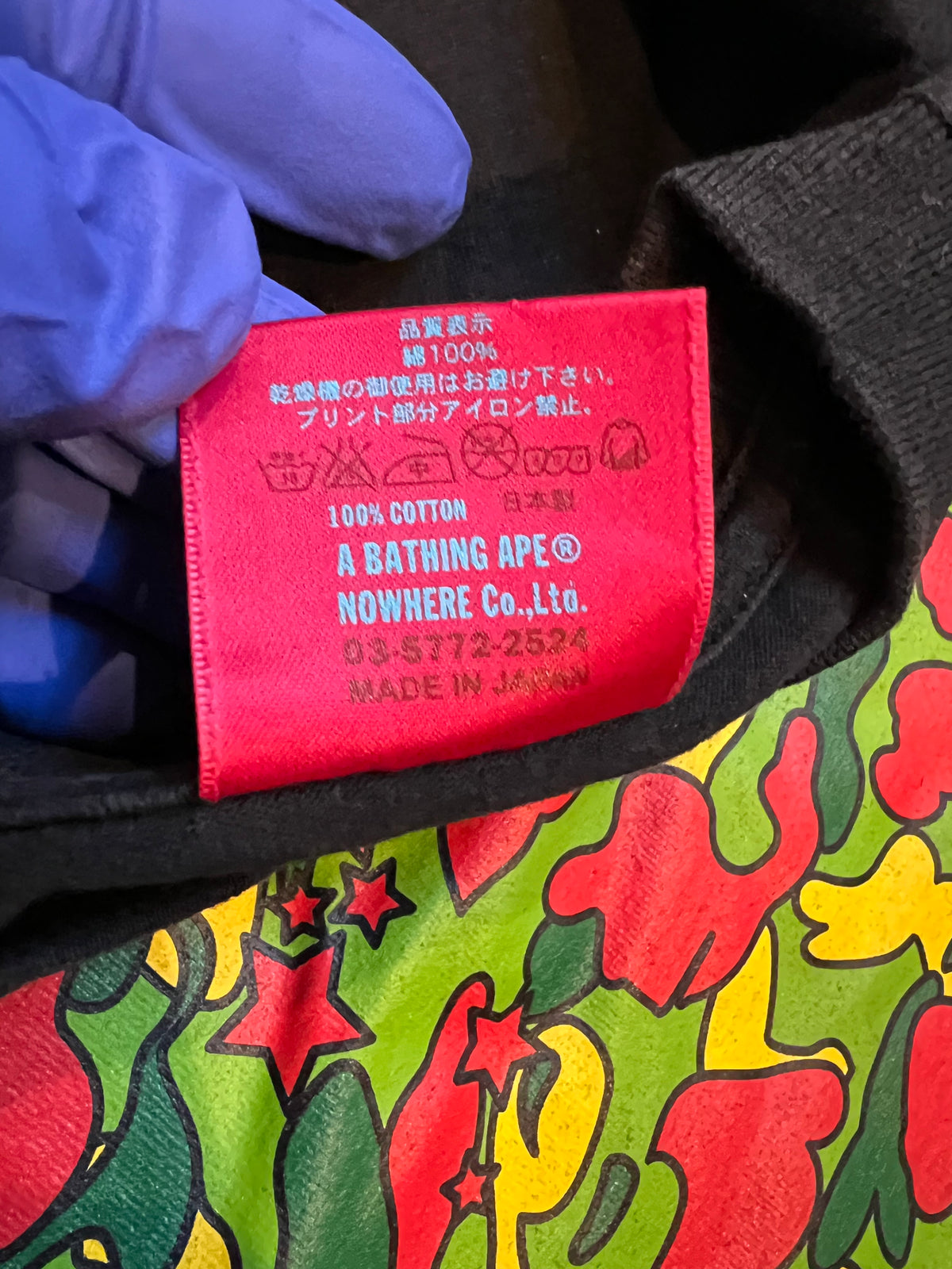 BAPE Black Psyche Camo Block T-Shirt 5