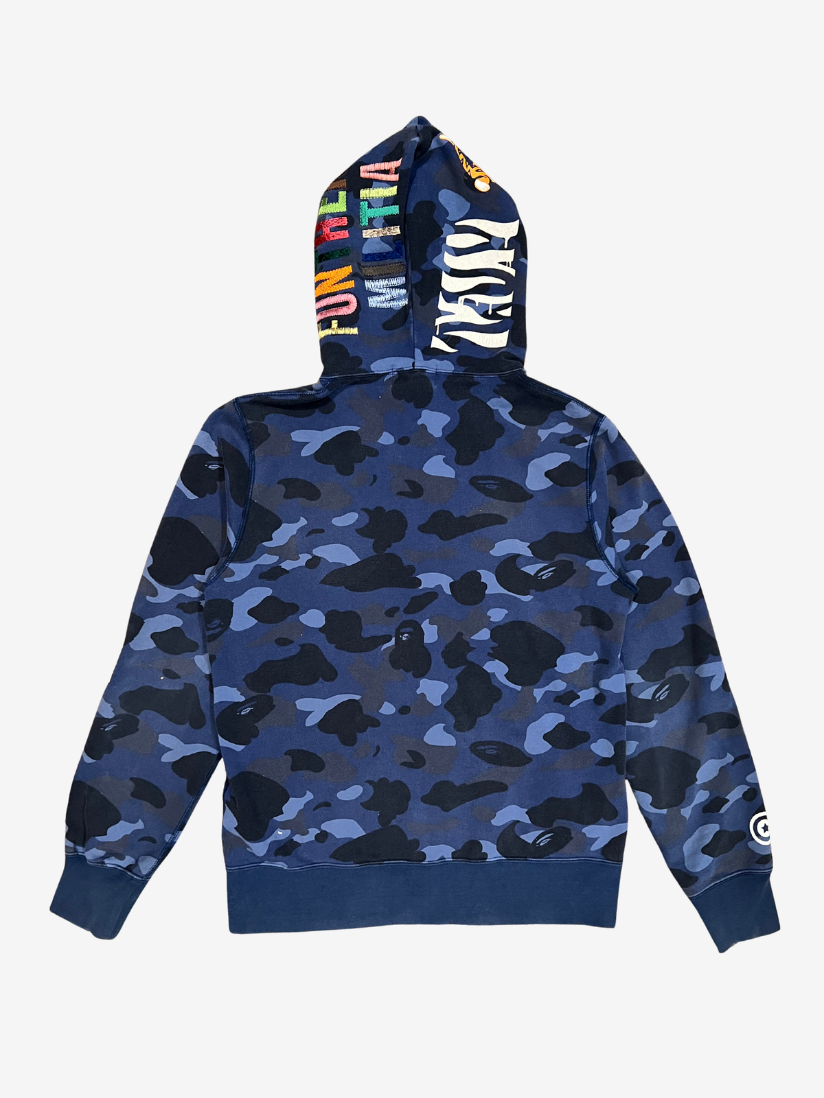 BAPE Blue Camo Tiger Shark Full Zip Up Shark Hoodie 2