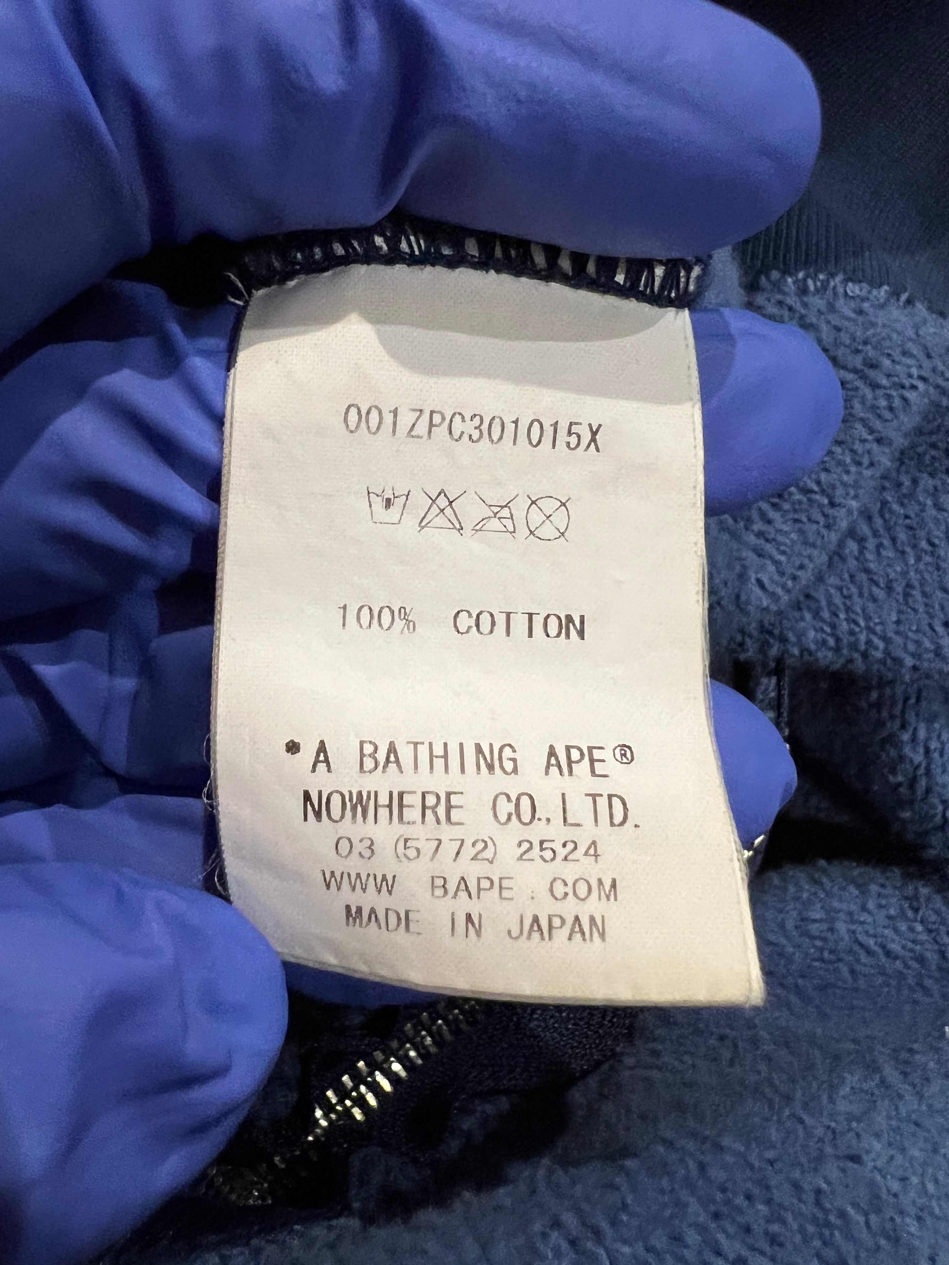 BAPE Blue Camo Tiger Shark Full Zip Up Shark Hoodie 8