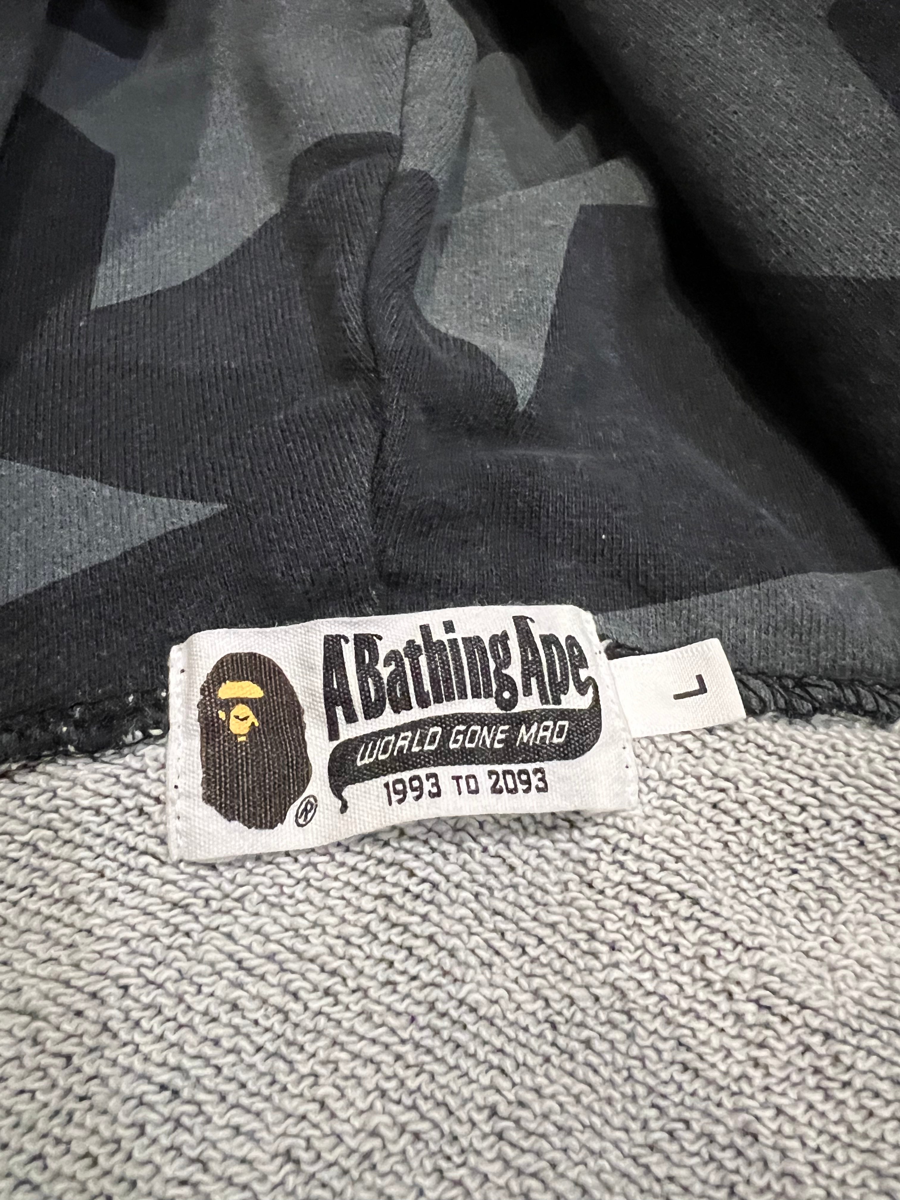 BAPE Blue Sta All Over Star Print Full Zip Up Shark Hoodie 11