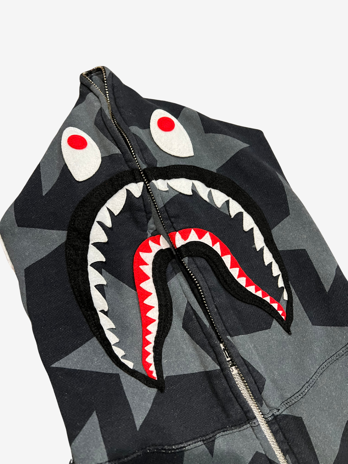 BAPE Blue Sta All Over Star Print Full Zip Up Shark Hoodie 3