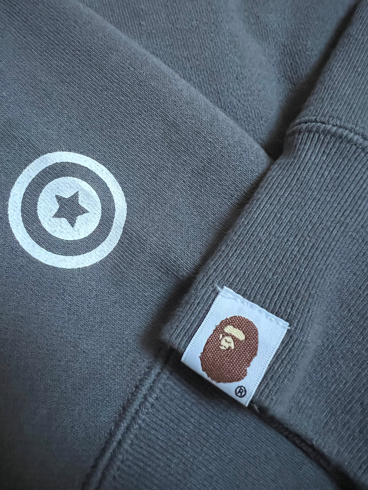 BAPE Gray ABC Camo Shark Pullover Hoodie 7