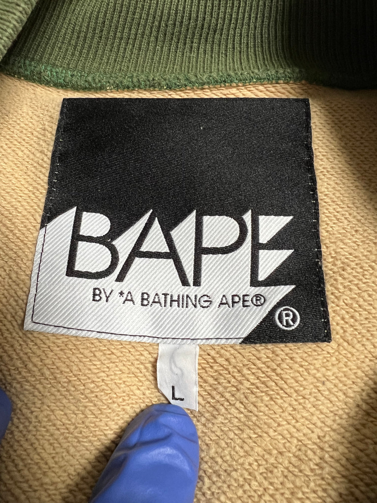 BAPE Green ABC Camo Varsity Jacket 4