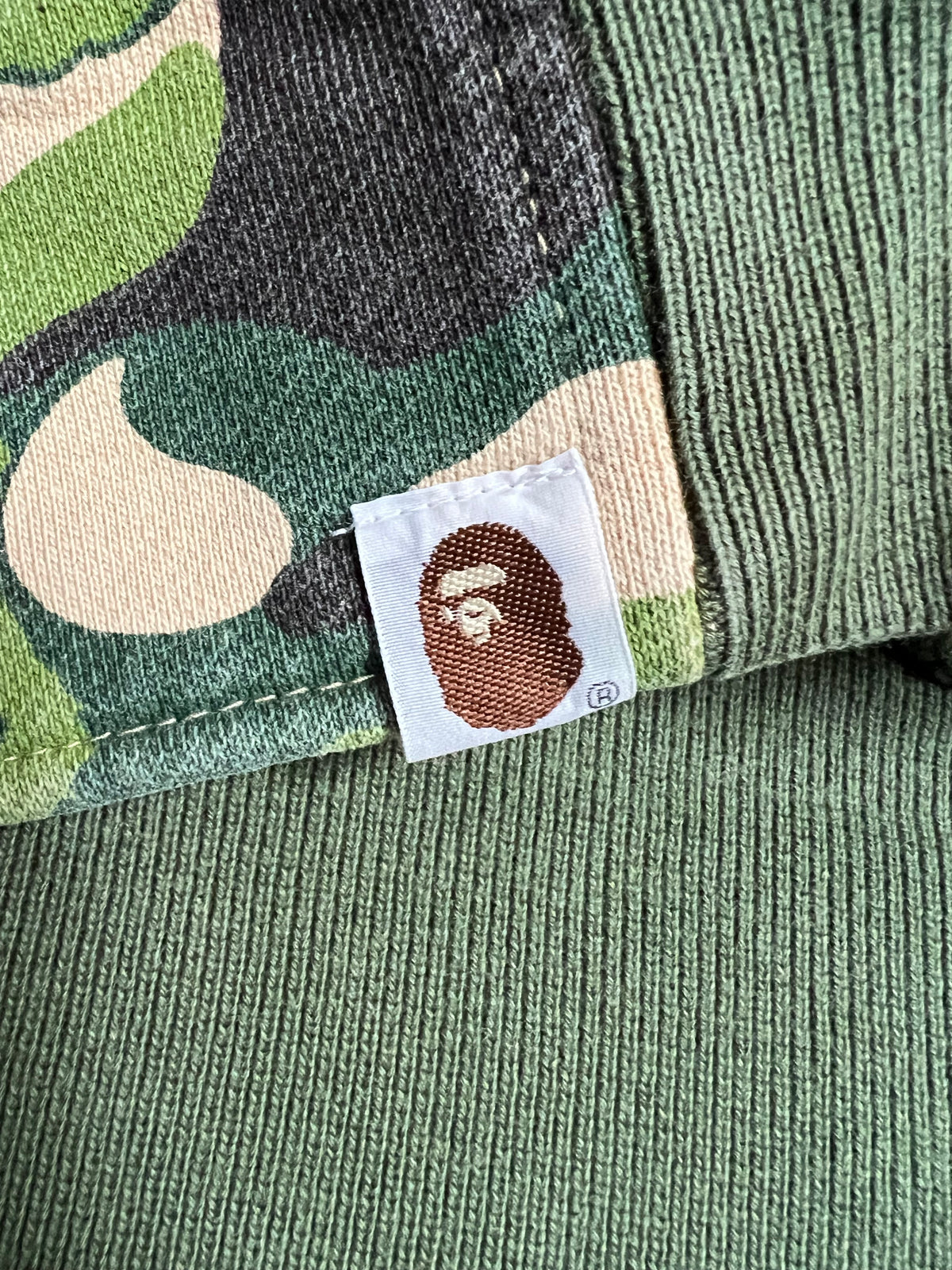 BAPE Green ABC Camo Varsity Jacket 5