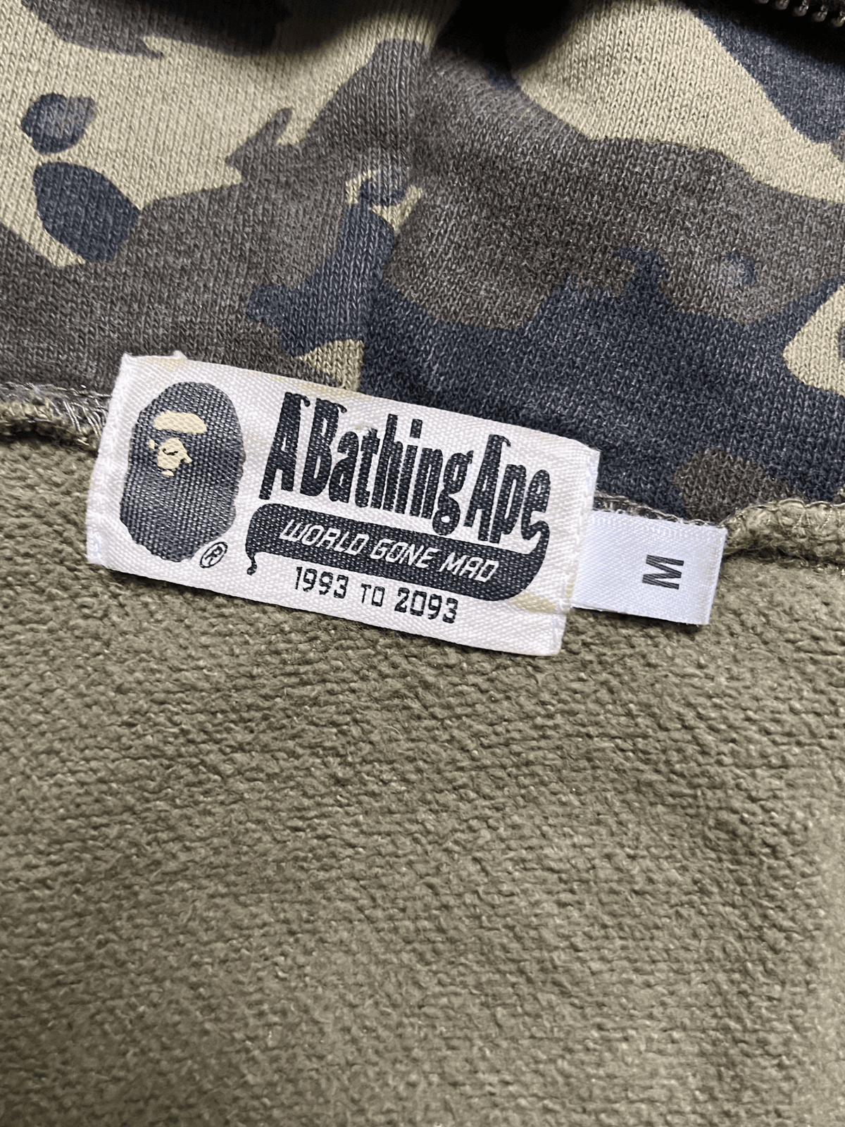BAPE Green Desert Camo Full Zip Up Shark Hoodie 3