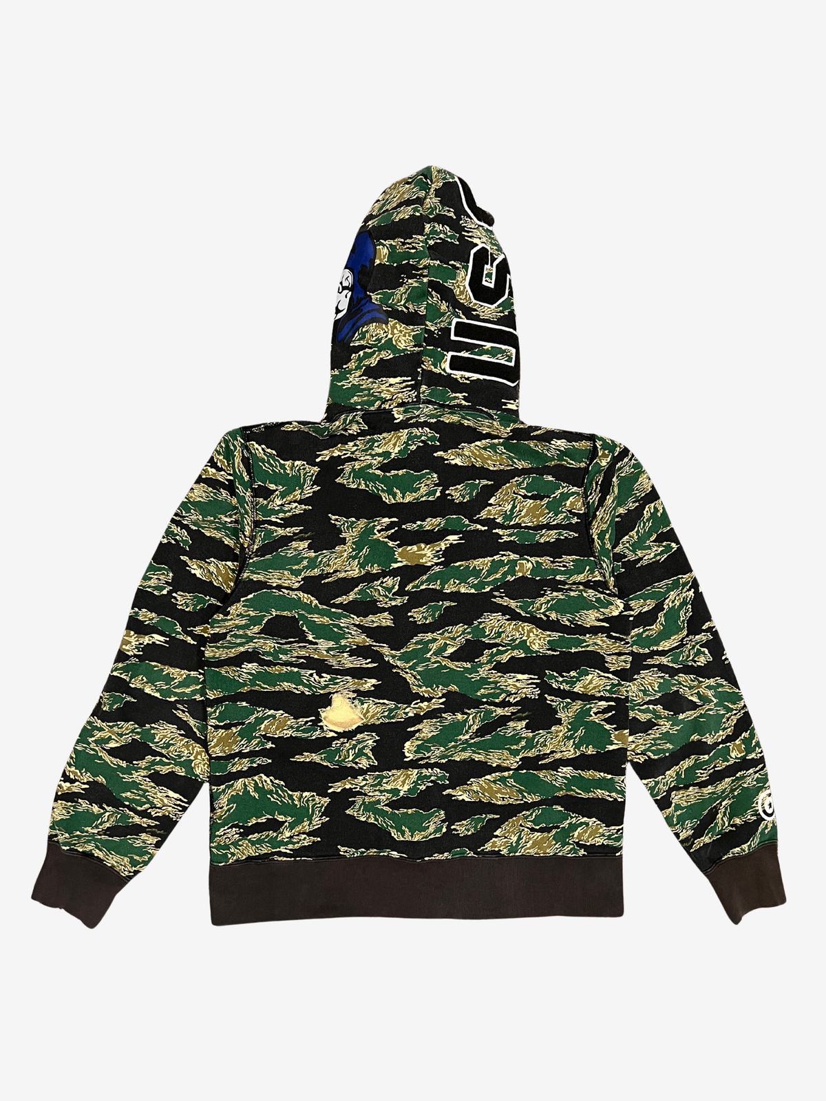 BAPE Green URSUS Forest Camo Full Zip Up Shark Hoodie 2