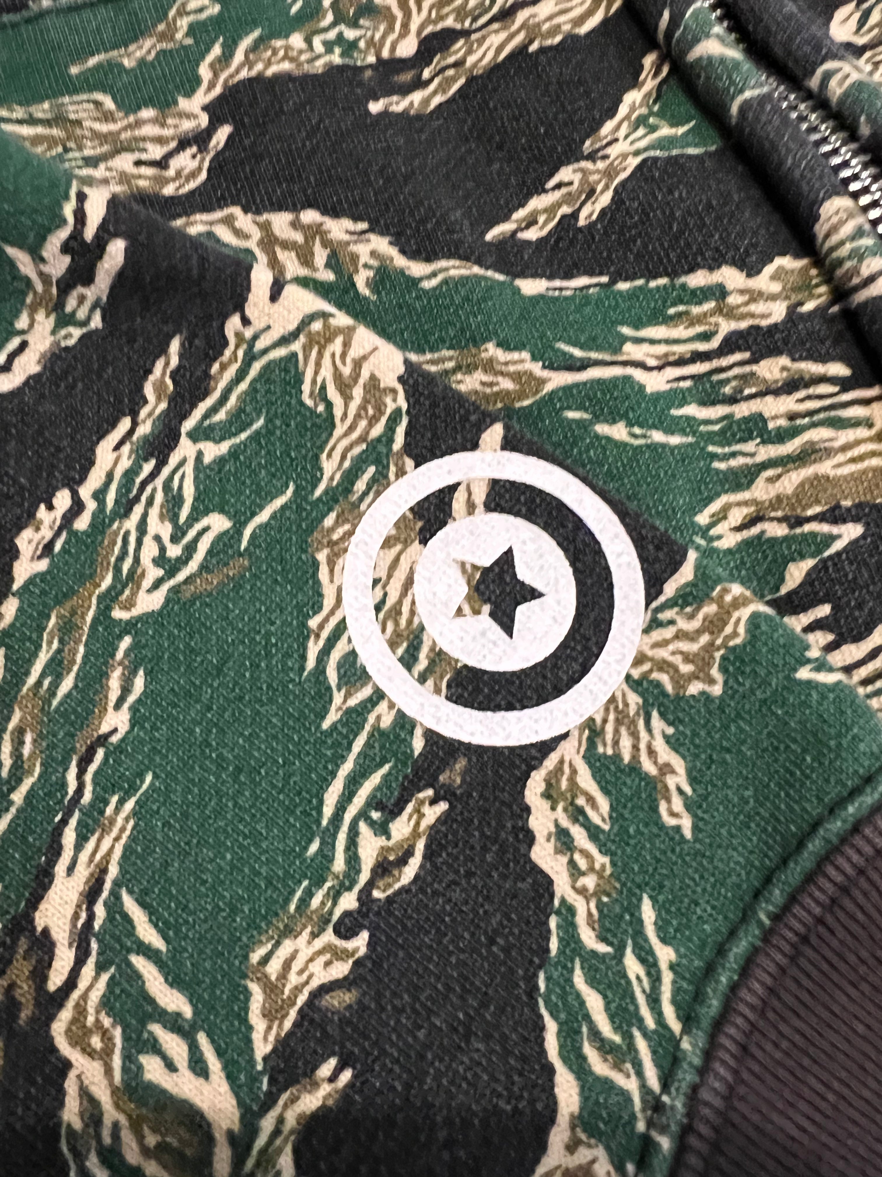 BAPE Green URSUS Forest Camo Full Zip Up Shark Hoodie 9