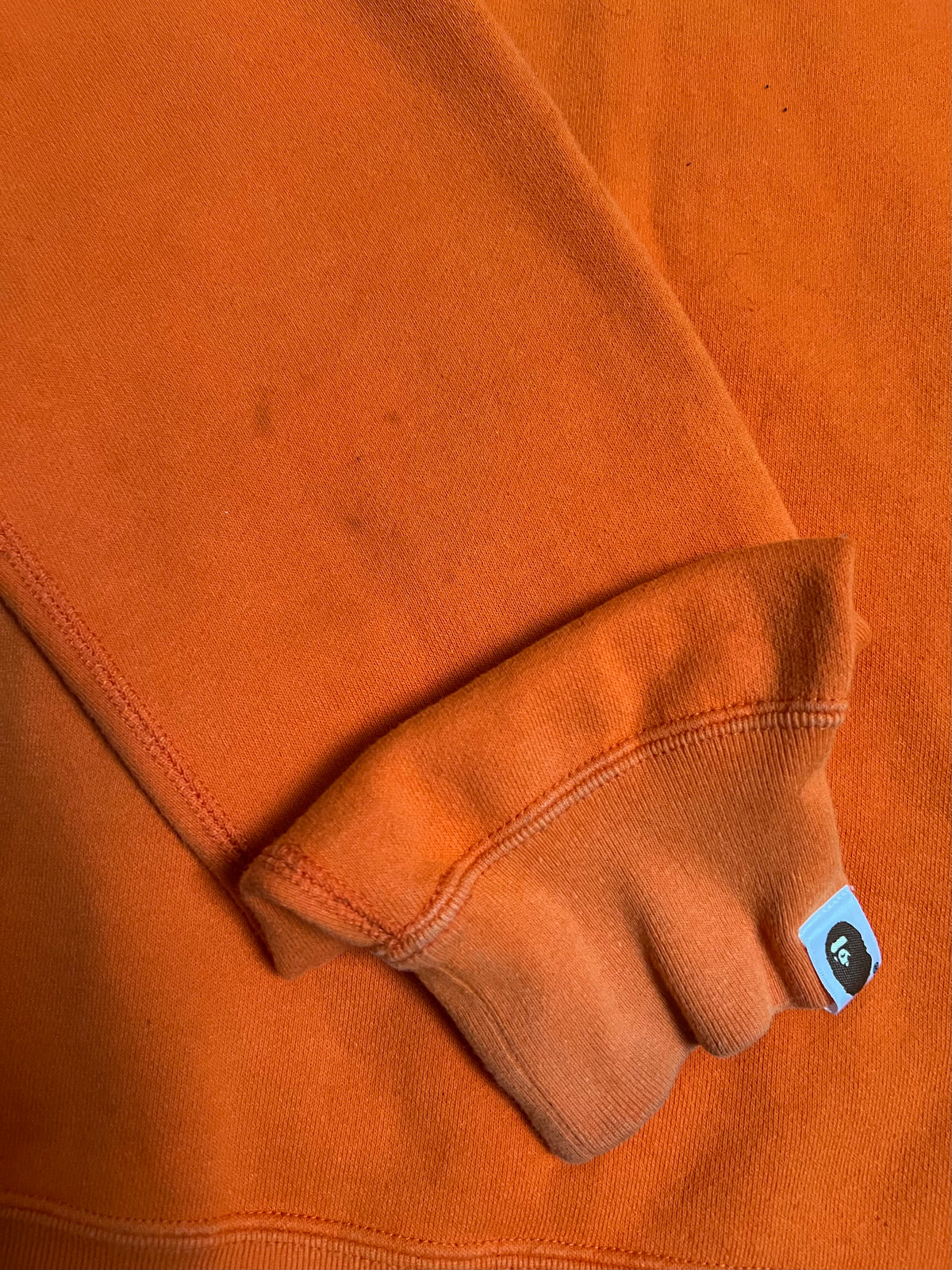 BAPE Orange Half Camo Full Zip Up Tiger Shark Hoodie 7