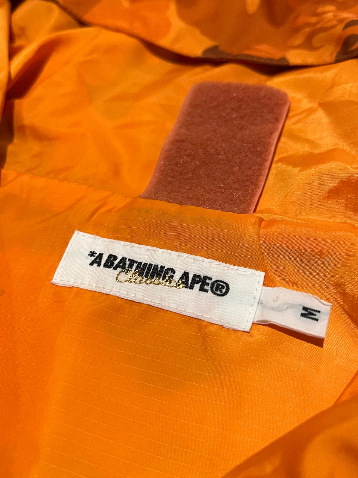 BAPE Orange Nigo Flame Camo Snowboarding Jacket 9