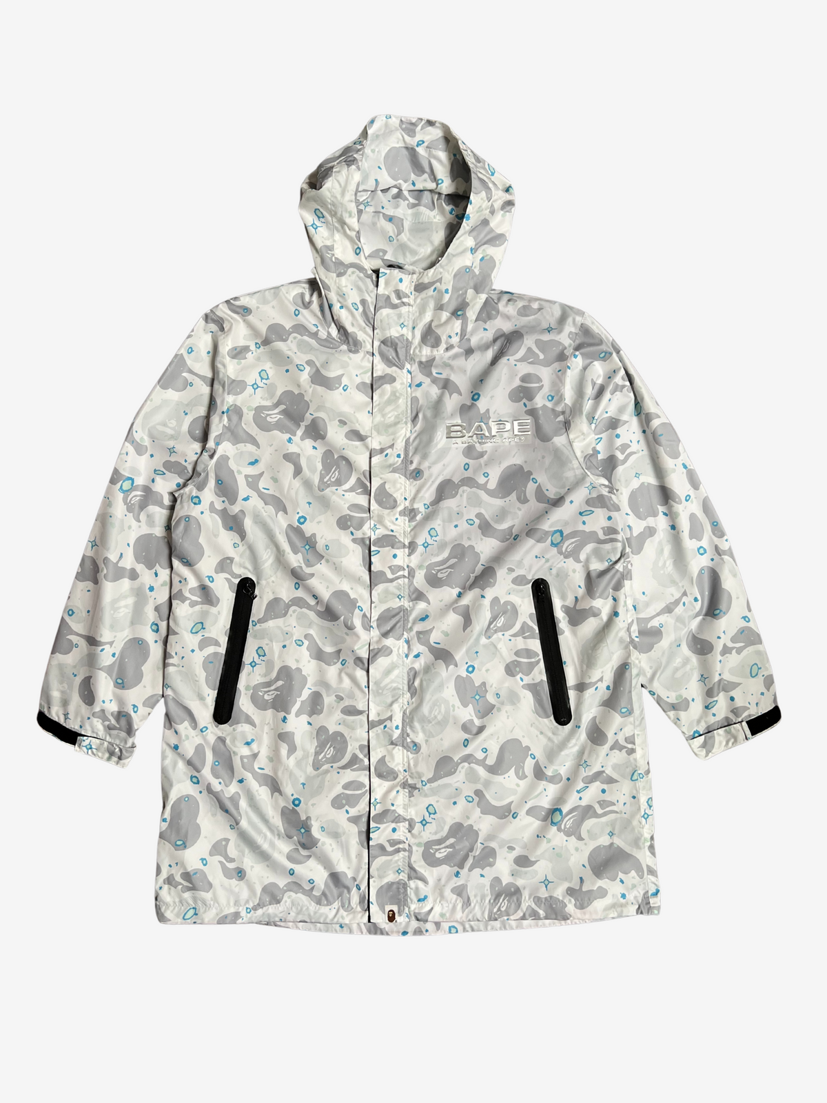 BAPE White Galaxy Camo Snowboarding Jacket