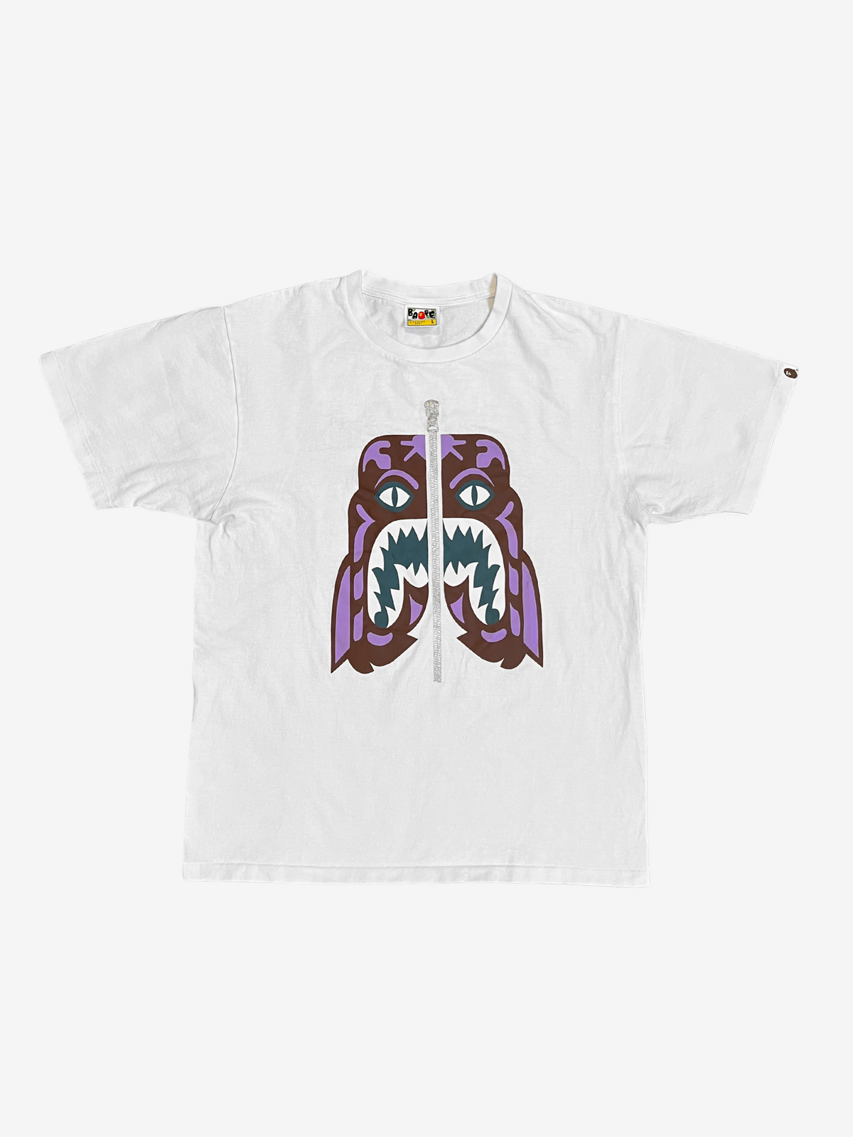 BAPE White Purple Tiger Shark T-Shirt