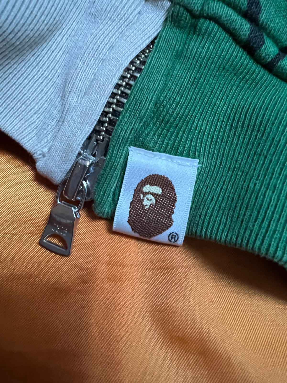 BAPE x Ambush Gray/Green Half Jacket Full Zip Up Shark Hoodie 10