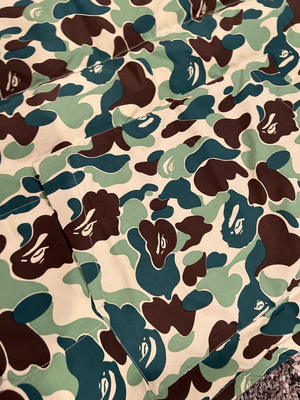 BAPE x Canada Goose Green Camo Puffer Vest 6