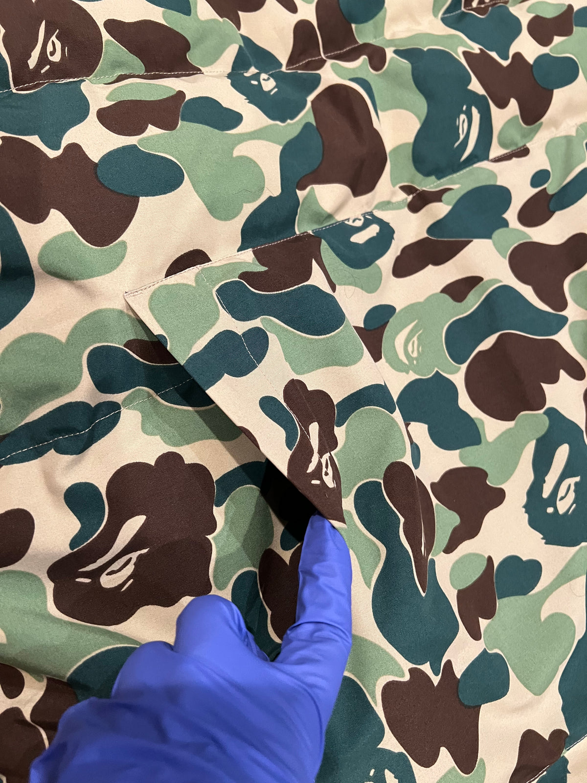 BAPE x Canada Goose Green Camo Puffer Vest 7