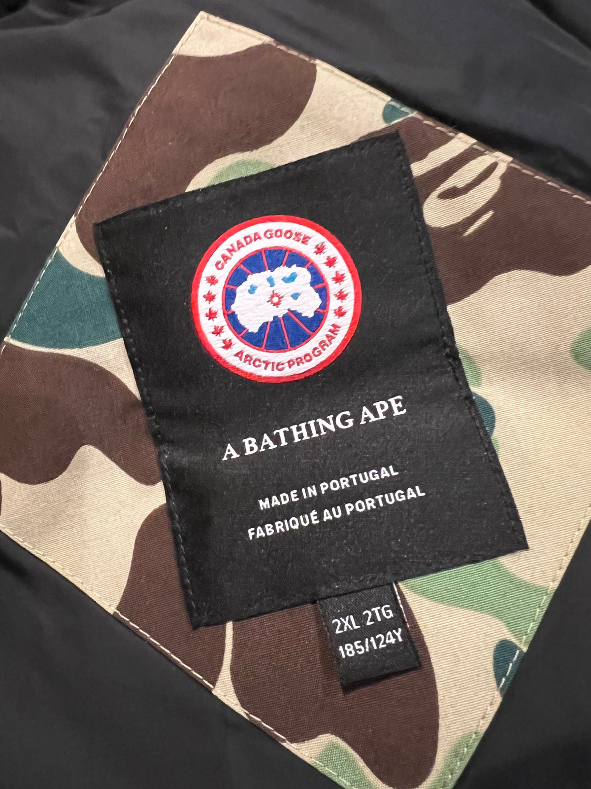 BAPE x Canada Goose Green Camo Puffer Vest 8