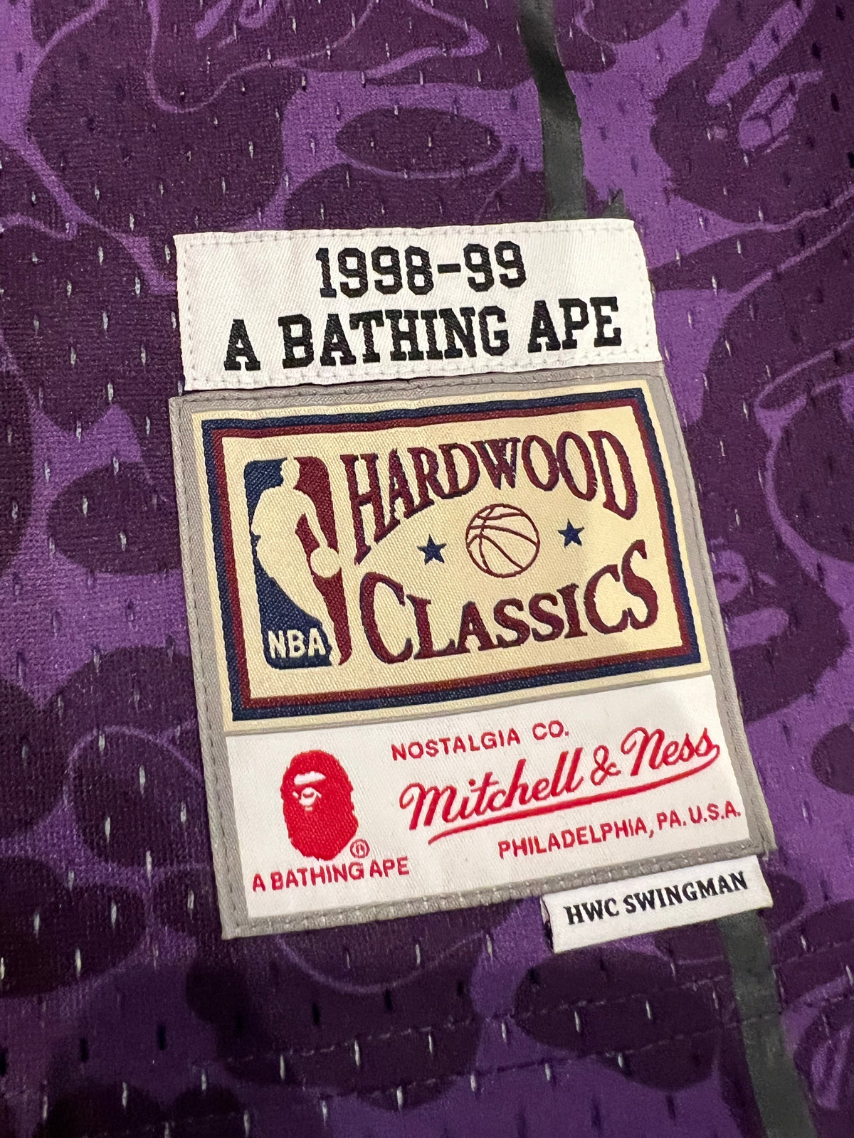 BAPE x Mitchell & Ness Purple Raptors Jersey 6