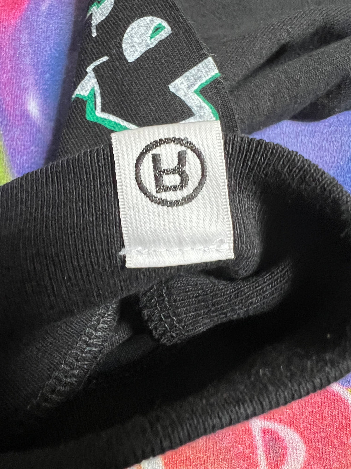 BAPE x READYMADE Black Sprayed College Logo T-Shirt 6