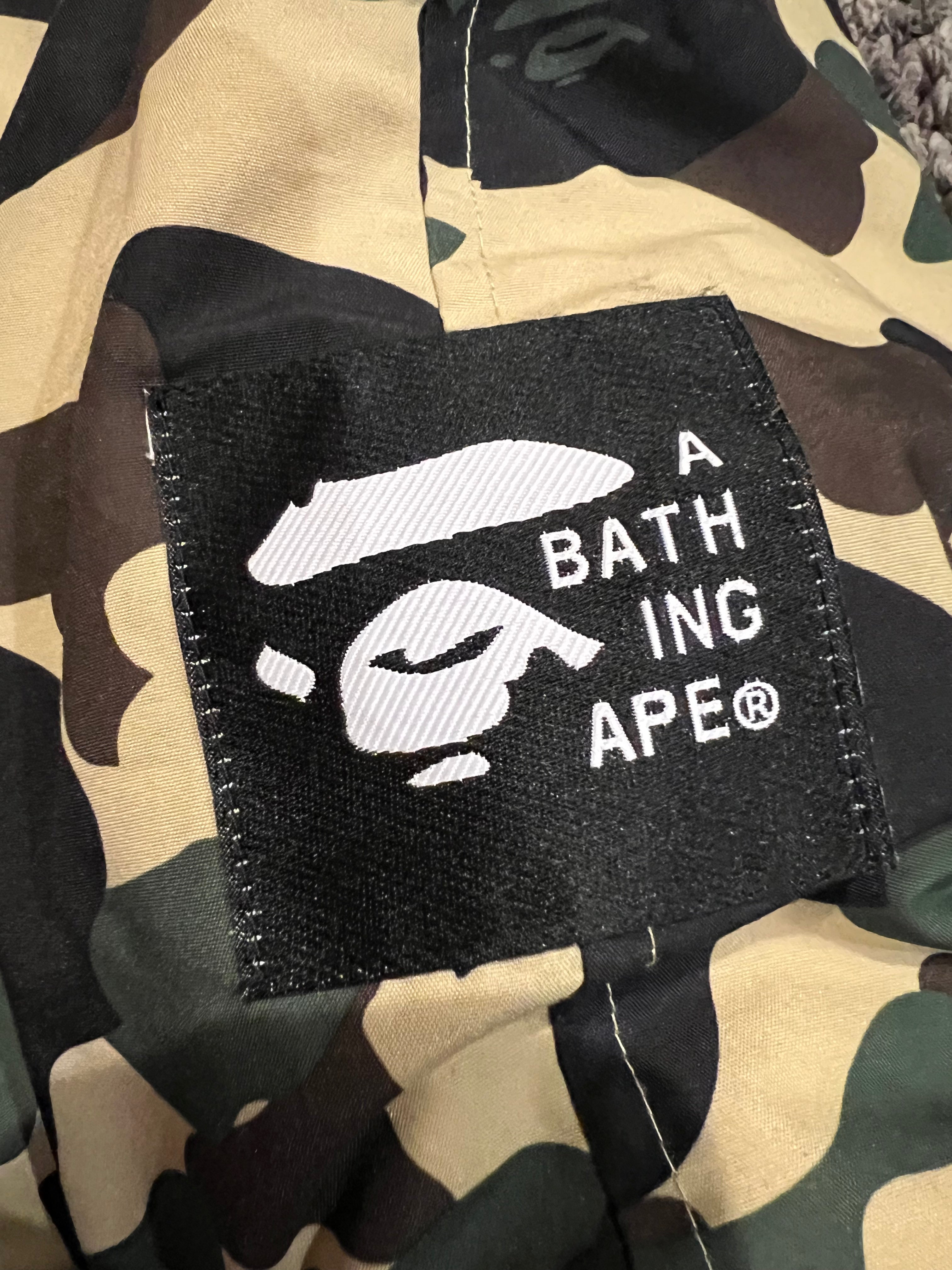 BAPE Yellow First Camo Puffer Jacket 4