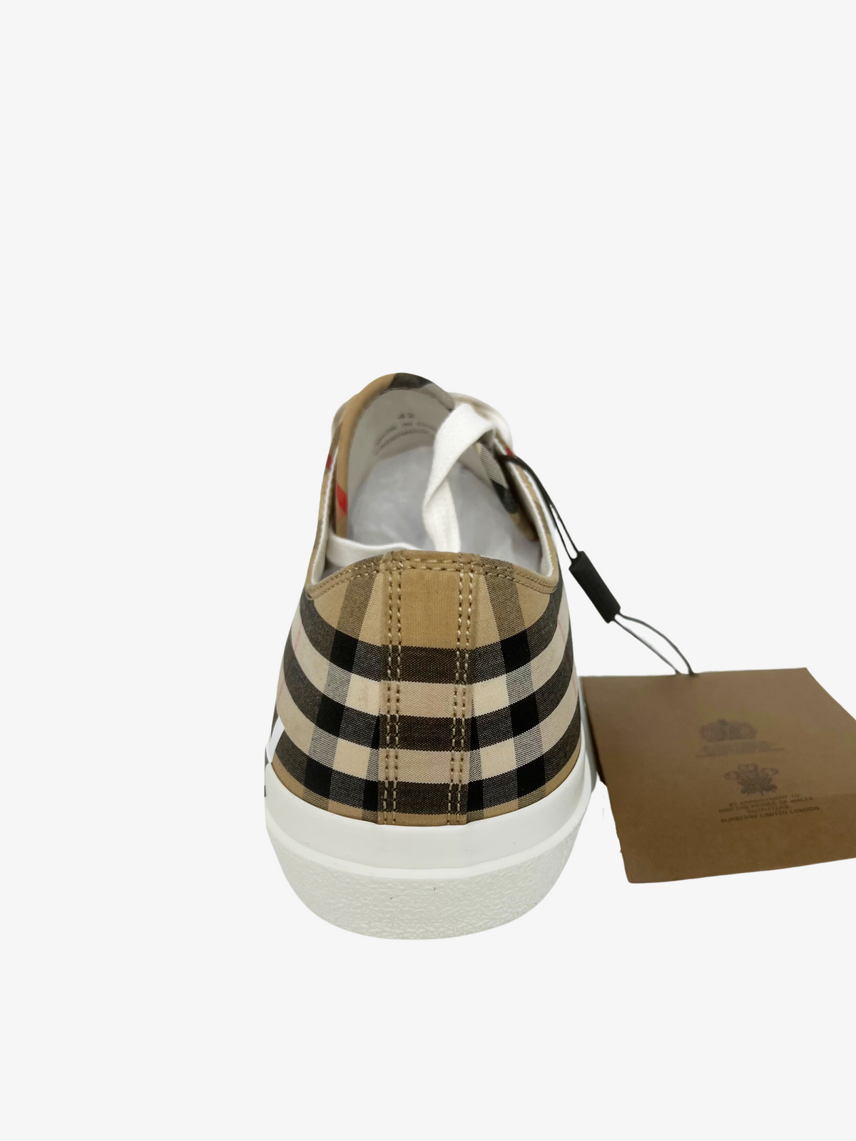 Burberry Beige Check Logo Low Top Sneaker 4