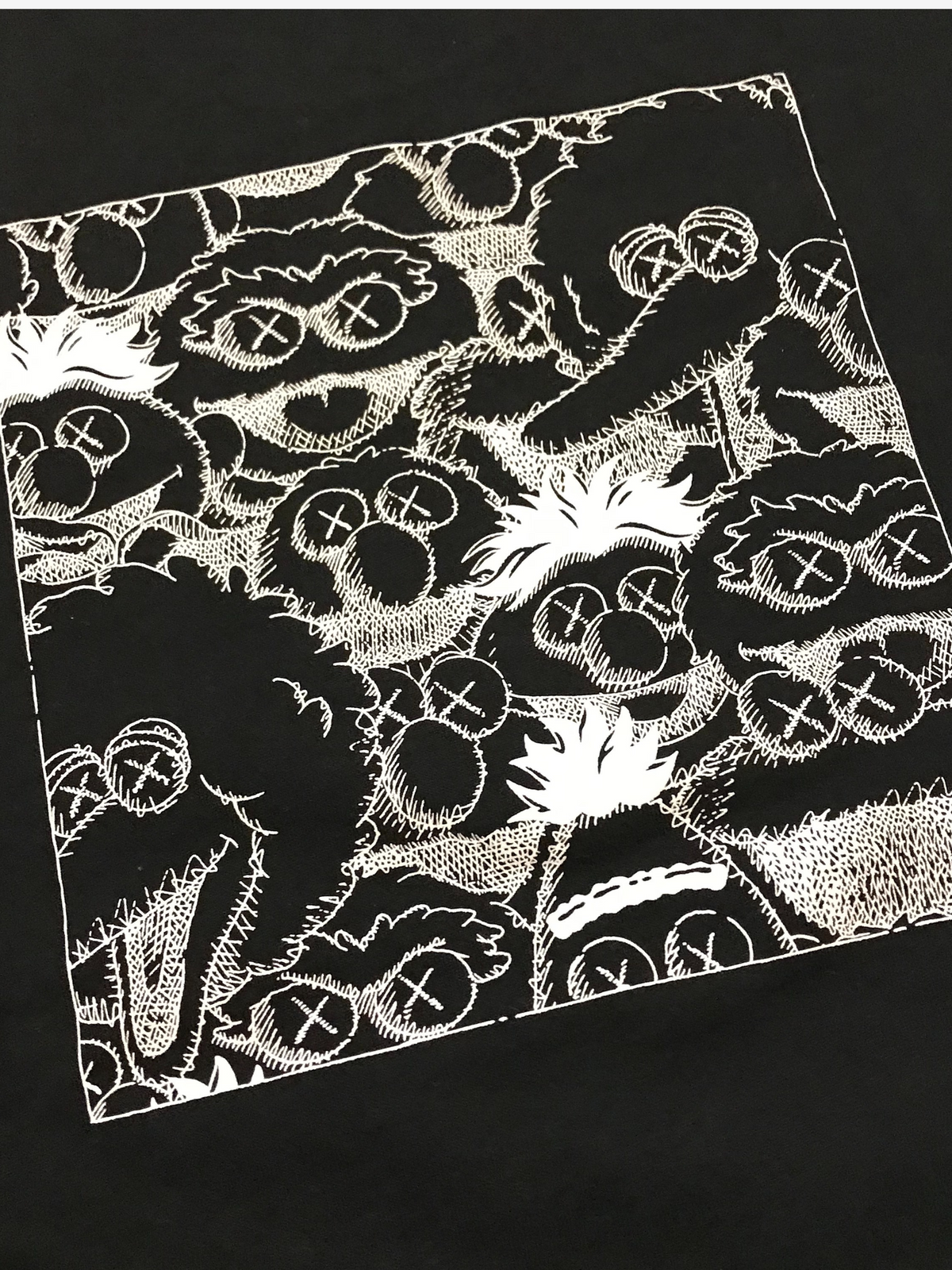 Kaws x Uniqlo x Sesame Street Black XX Graphic Sweatshirt 4