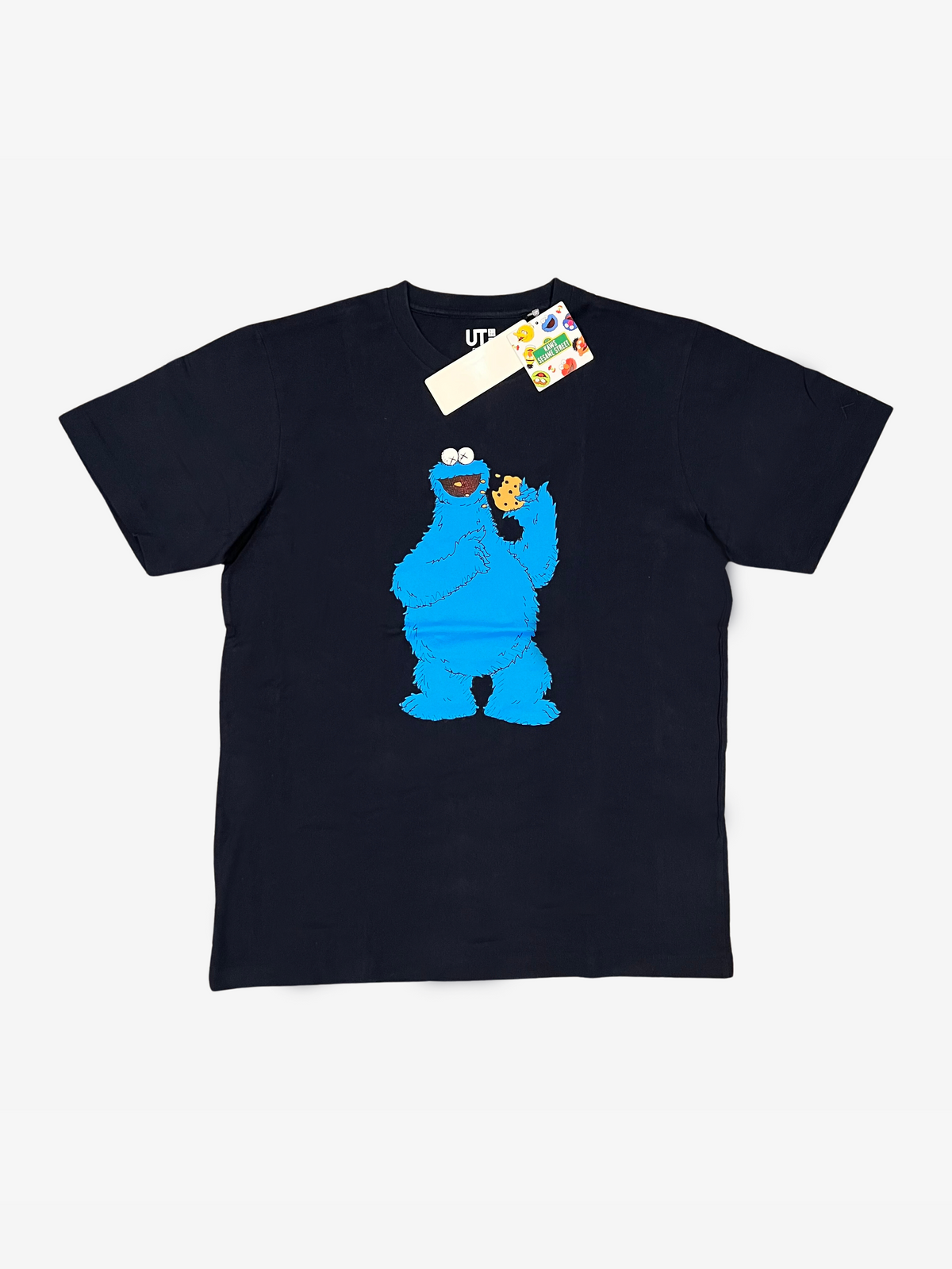 Kaws x Uniqlo x Sesame Street Navy Cookie Monster T-Shirt