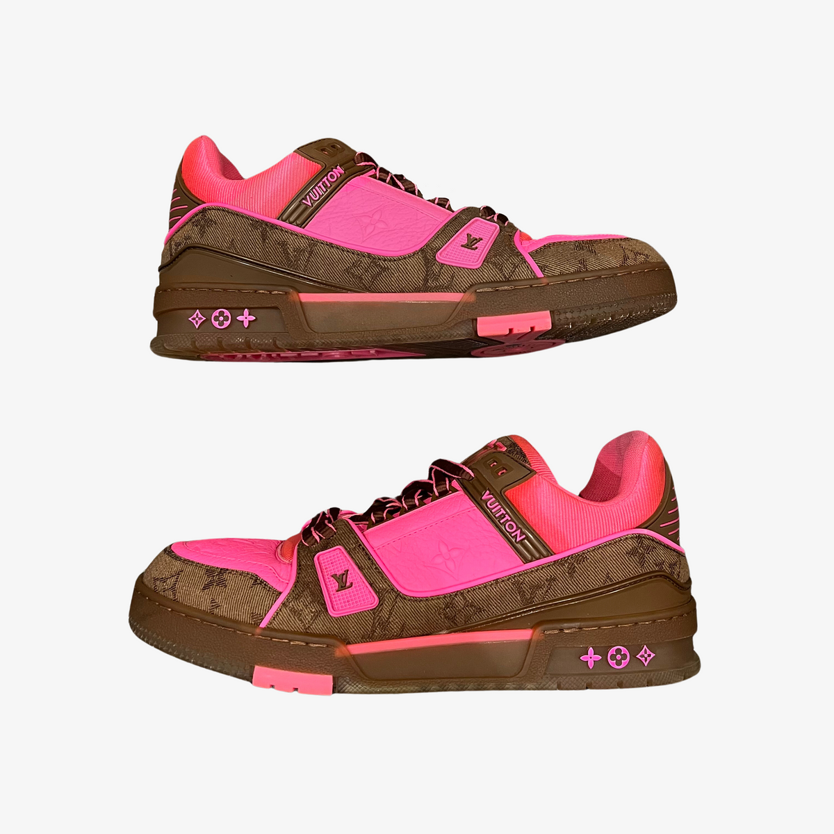 Louis Vuitton Pink & Brown Trainer Sneaker 3