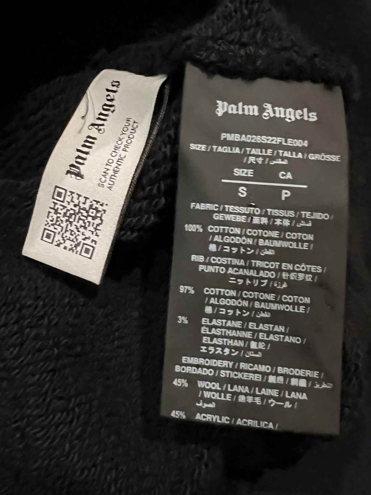 Palm Angels Black Shark Chenille Crewneck 5