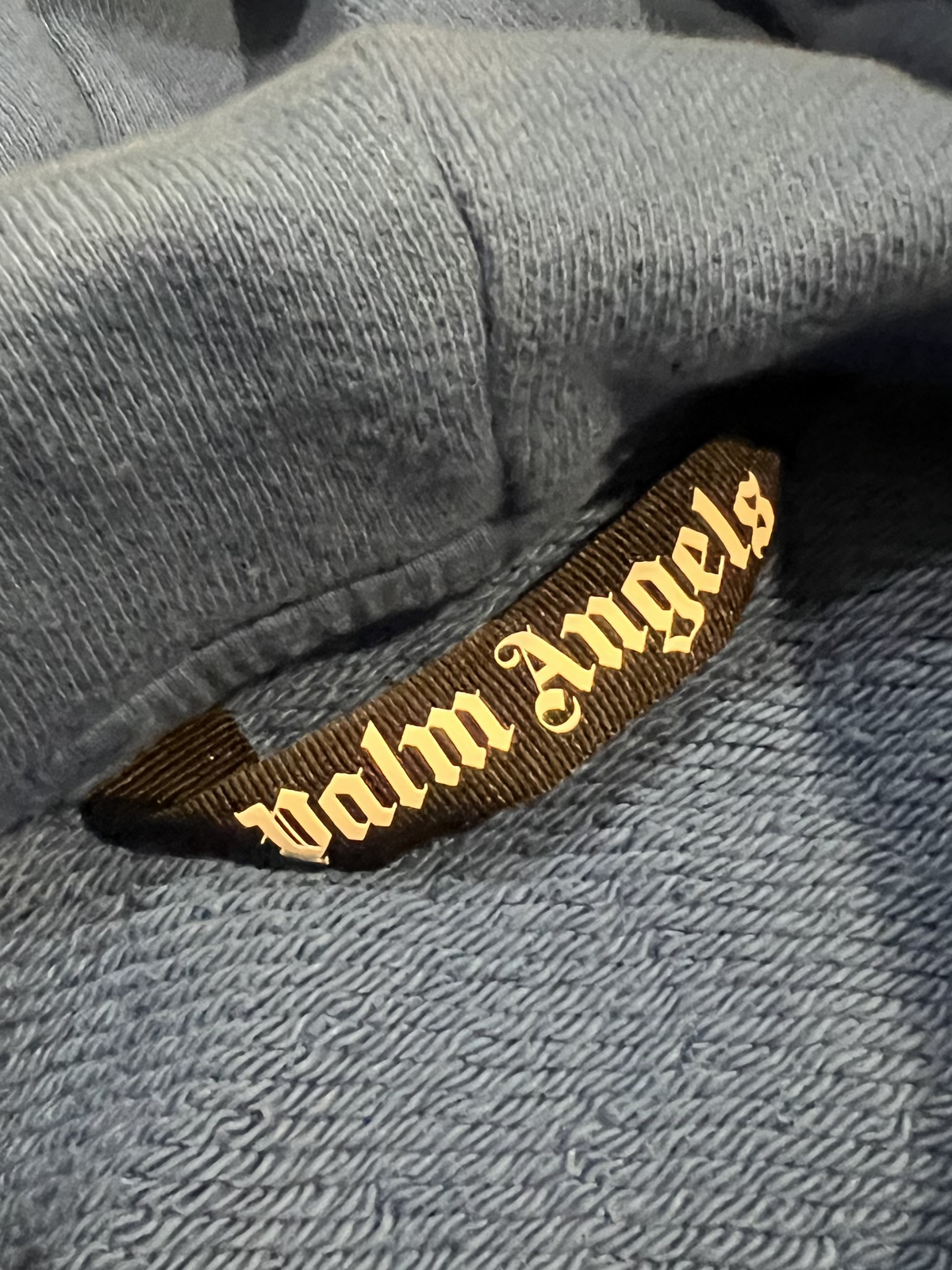 Palm Angels Blue Shark Chenille Hoodie 3