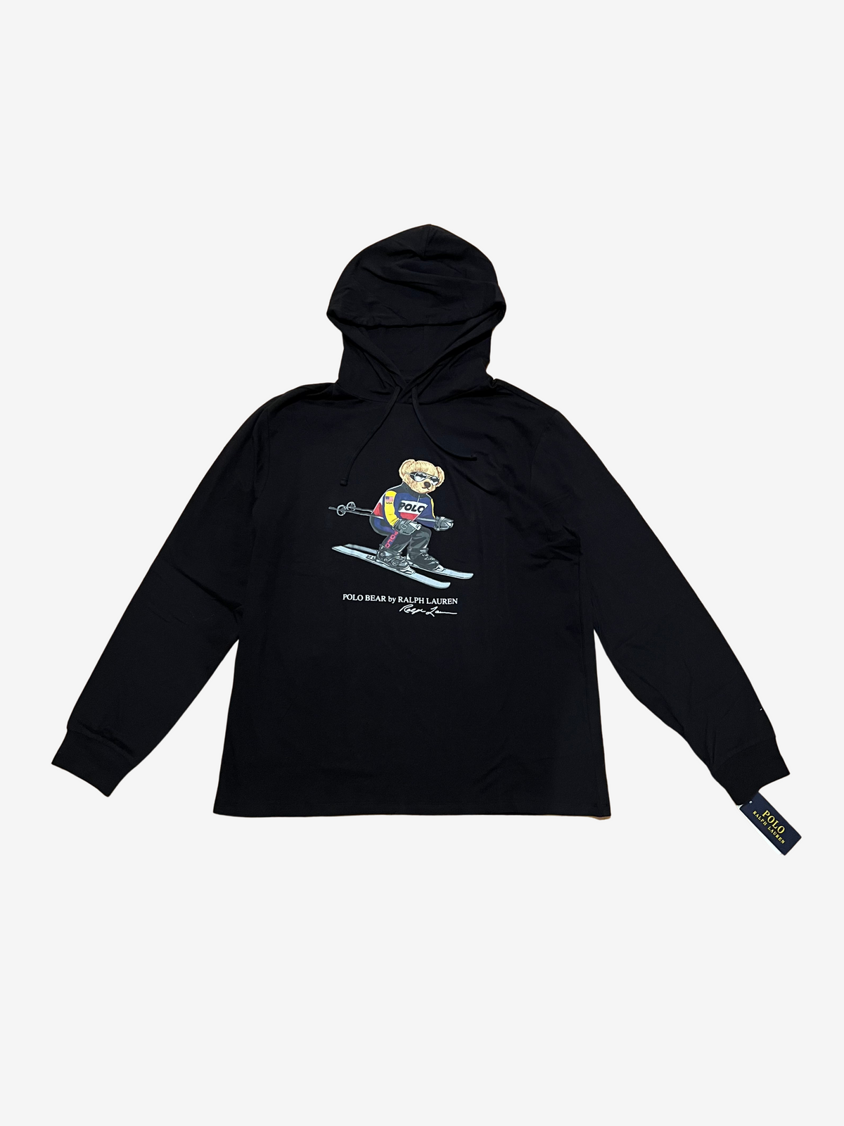 Polo Ralph Lauren Black Alpine Ski Bear Long Sleeve T-Shirt