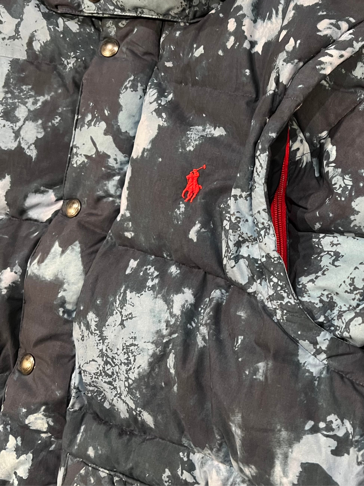 Polo Ralph Lauren Blue Snow Camo Puffer Jacket / Vest 8