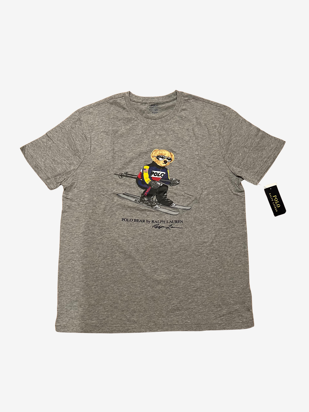 Polo Ralph Lauren Gray Alpine Ski Bear T-Shirt