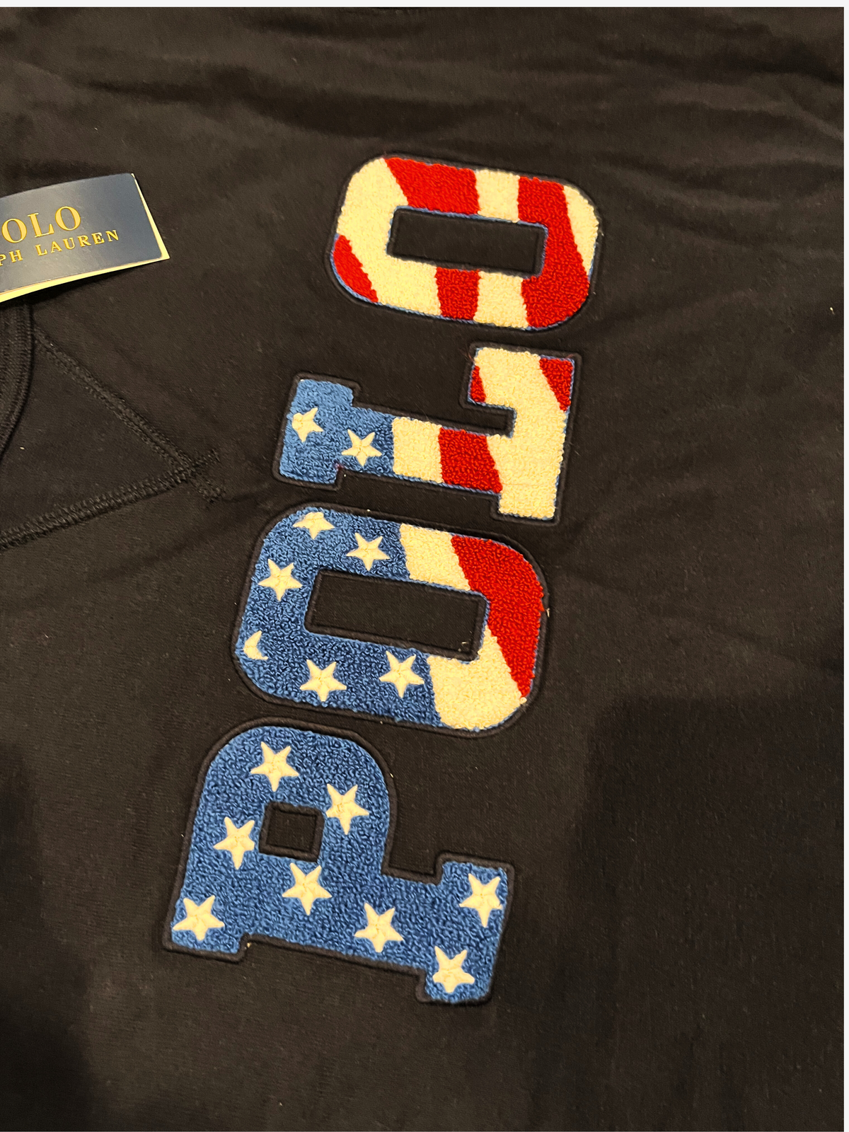 Polo Ralph Lauren Navy American US Flag Crewneck 3