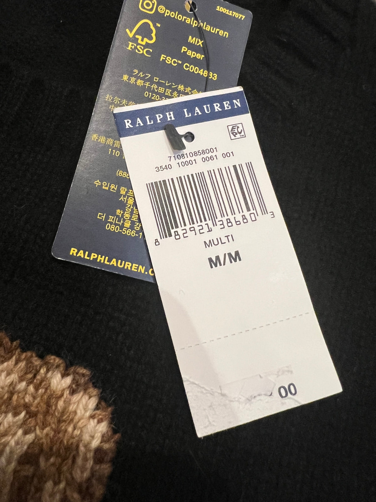 Polo Ralph Lauren Navy Bear Cotton Knit Crewneck 5