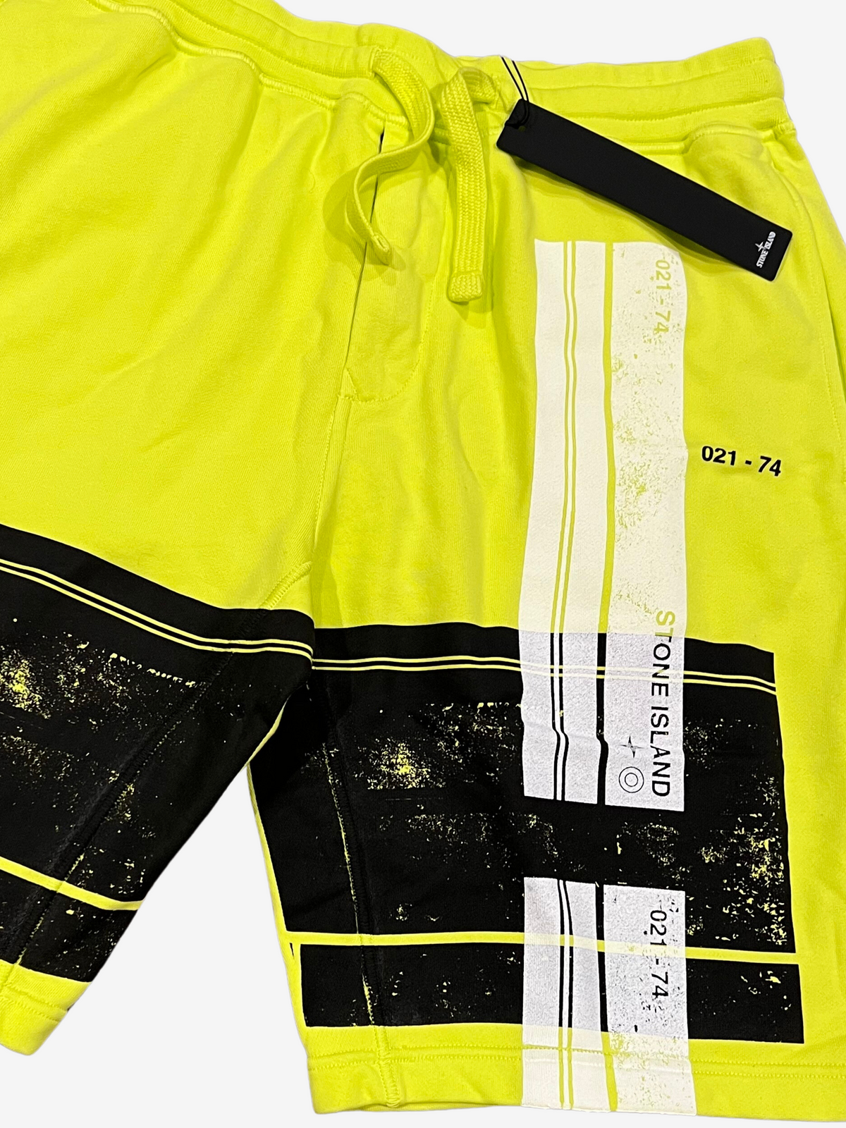 Stone Island Neon Yellow Bermuda Shorts 6