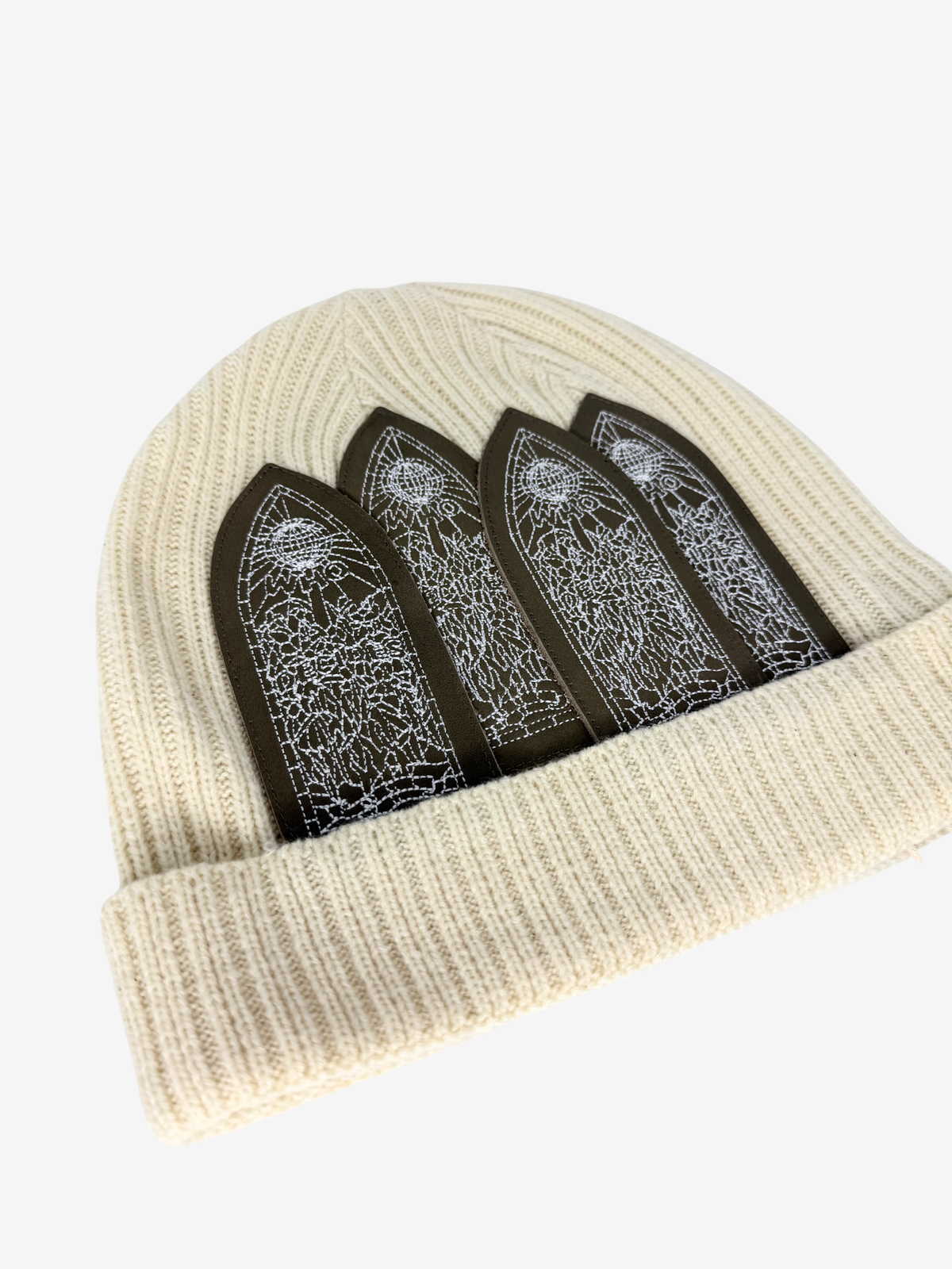Who Decides War Cream Window Skully Beanie 3