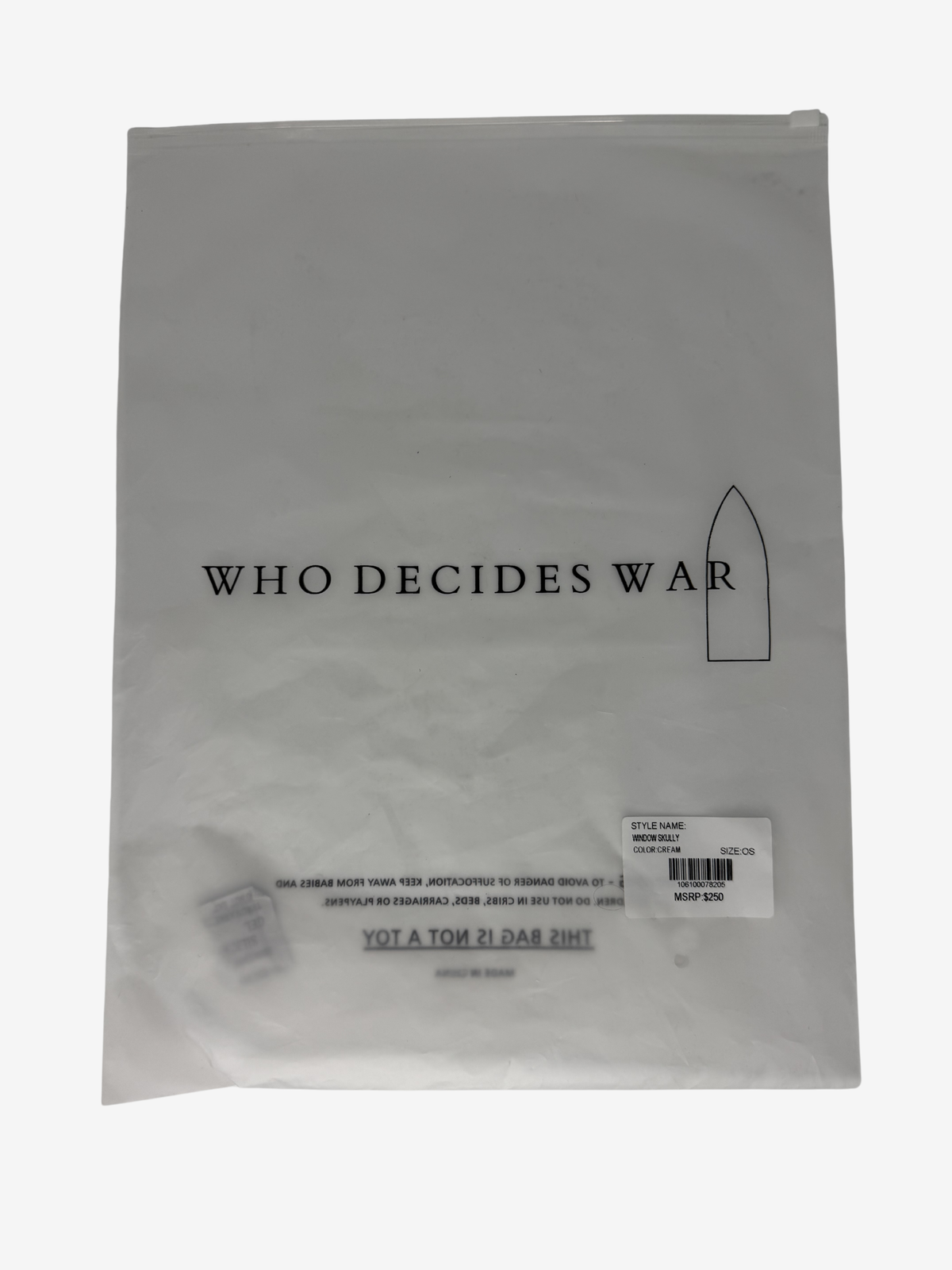 Who Decides War Cream Window Skully Beanie 7